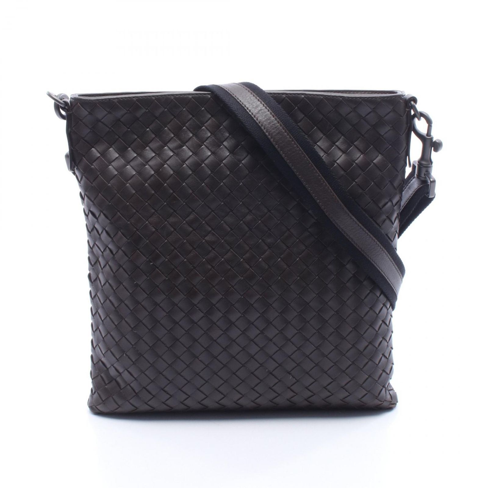 ボッテガヴェネタ BOTTEGA VENETA ショルダーバッグ イントレチャート スモール メッセンジャーバッグ ブラウン レザー イントレチャート ショルダー メンズ