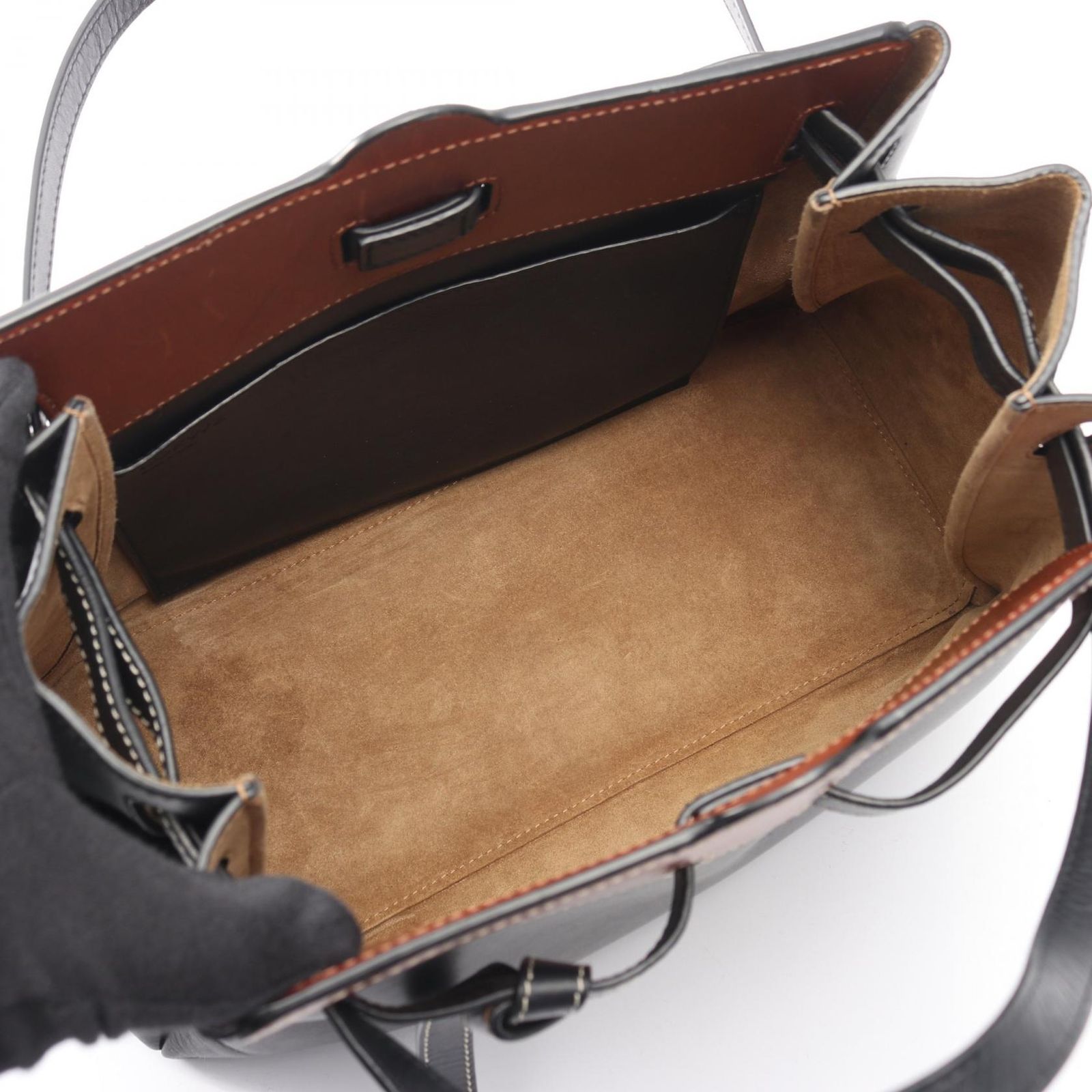 ロエベ LOEWE トートバッグ LAZO ラゾ ブラック/ブラウン レザー ラゾ 