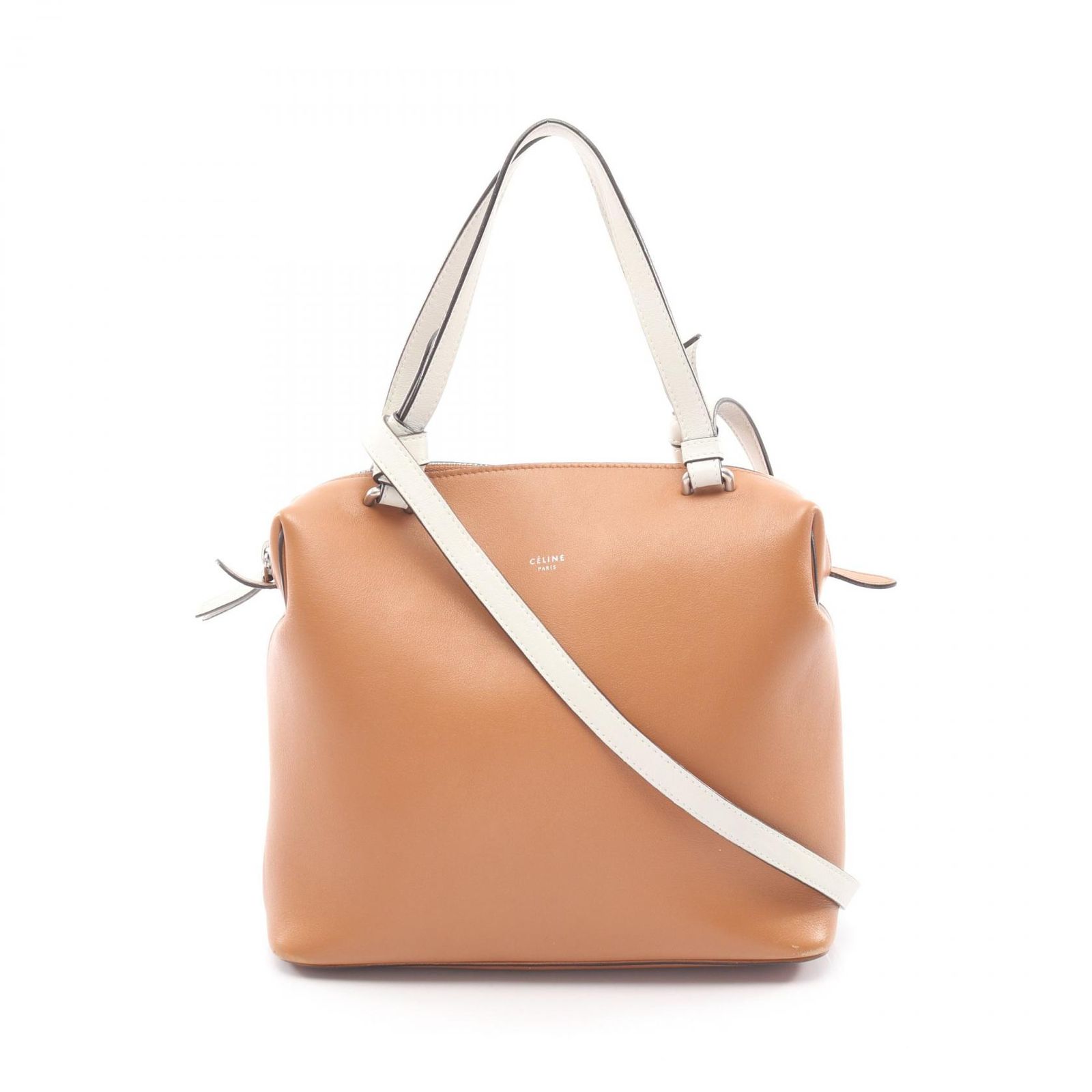 セリーヌ CELINE ショルダーバッグ スモール ソフトキューブ ブラウン レザー ソフトキューブ レディース Used B