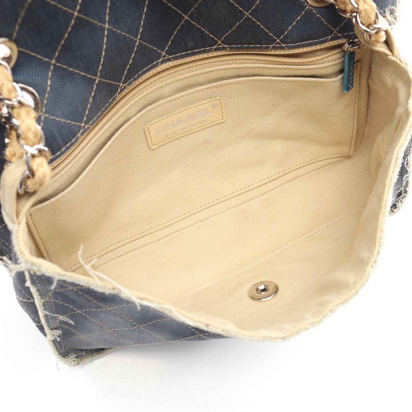 シャネル CHANEL ショルダーバッグ マトラッセ デニムブルー デニム 