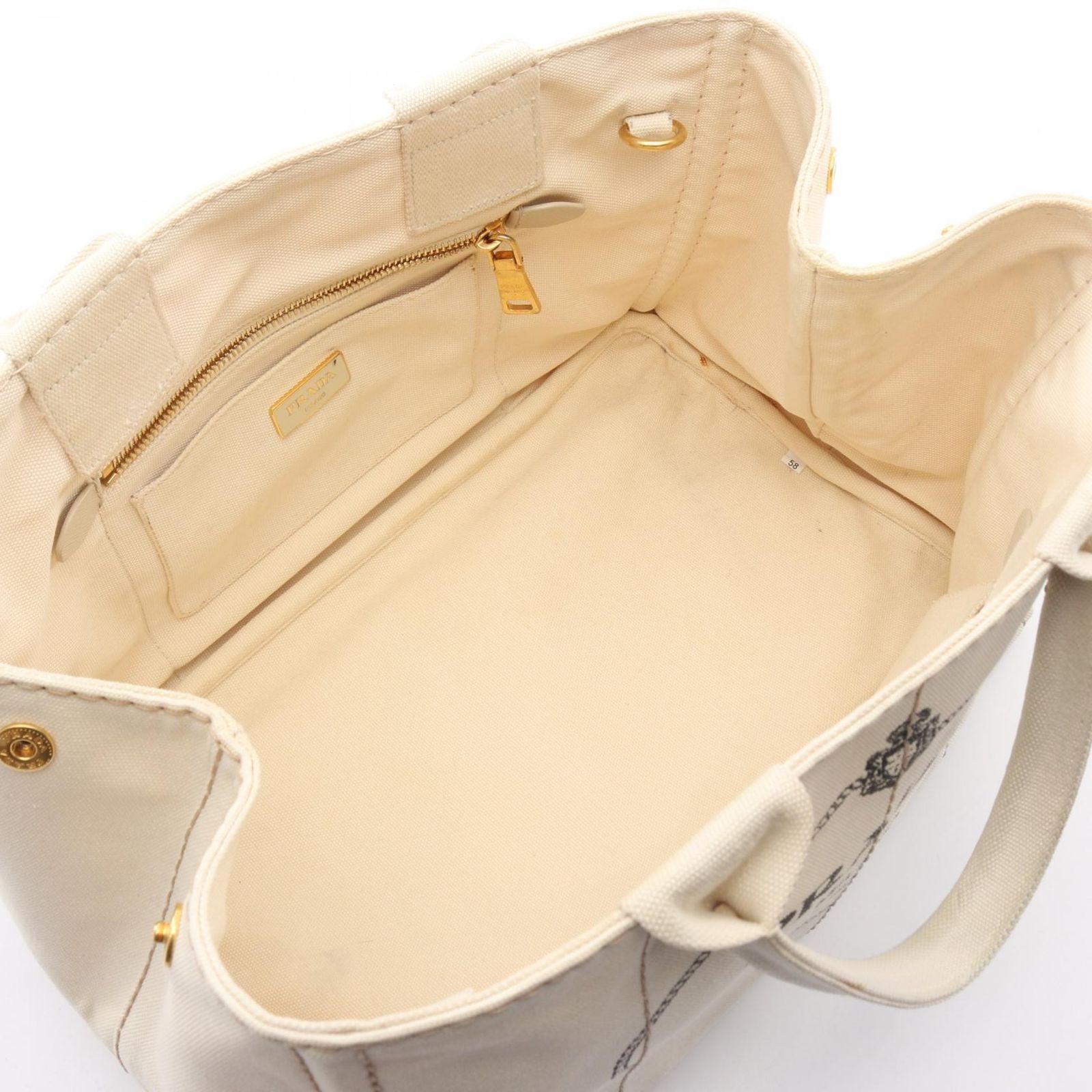 プラダ PRADA トートバッグ CANAPA カナパ ホワイト キャンバス カナパ