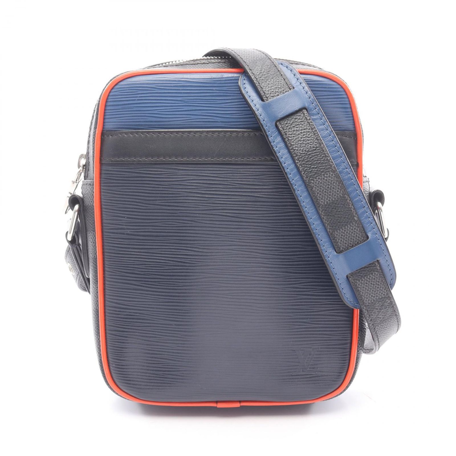 ルイ・ヴィトン LOUIS VUITTON ショルダーバッグ ダヌーブPM エピ ダミエグラフィット M51460 ネイビー PVCコーティングキャンバス レザー ダヌーブPM メンズ Used B