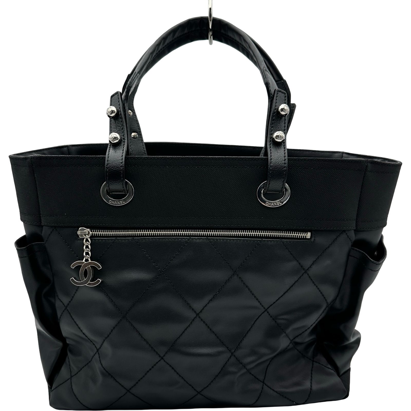 シャネル CHANEL パリピアリッツトートGM A34210 14番台 ブラック
