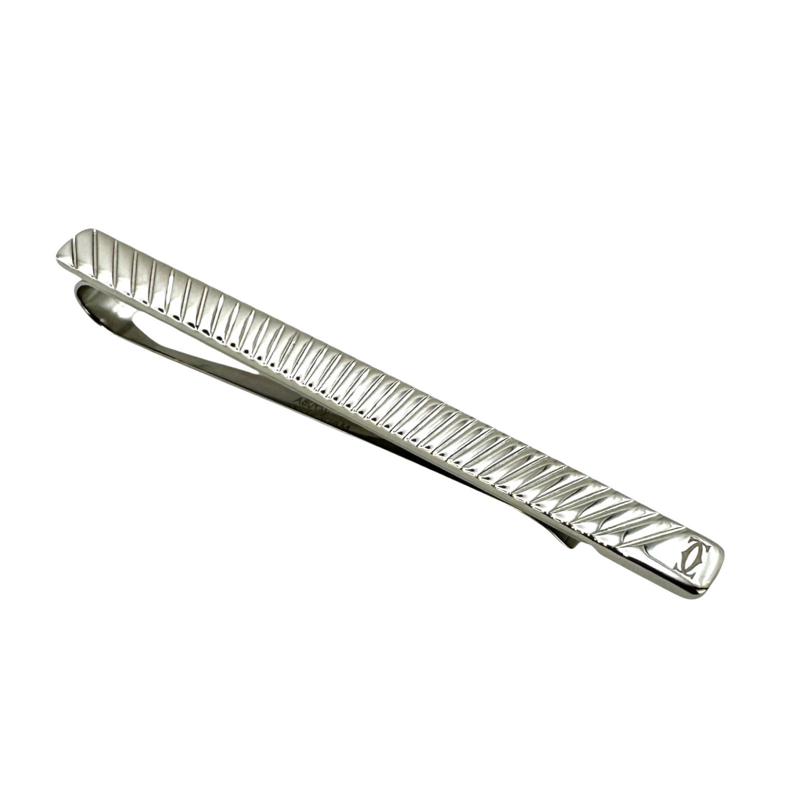 【Cartier】カルティエ ネクタイピン シルバー メンズ スーツ アクセサリー ジュエリー 【中古品】 USED-A 【9356】