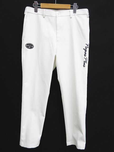 PAPAS PLUS GOLF パパス ゴルフパンツ ゴルフウェア 白 ホワイト