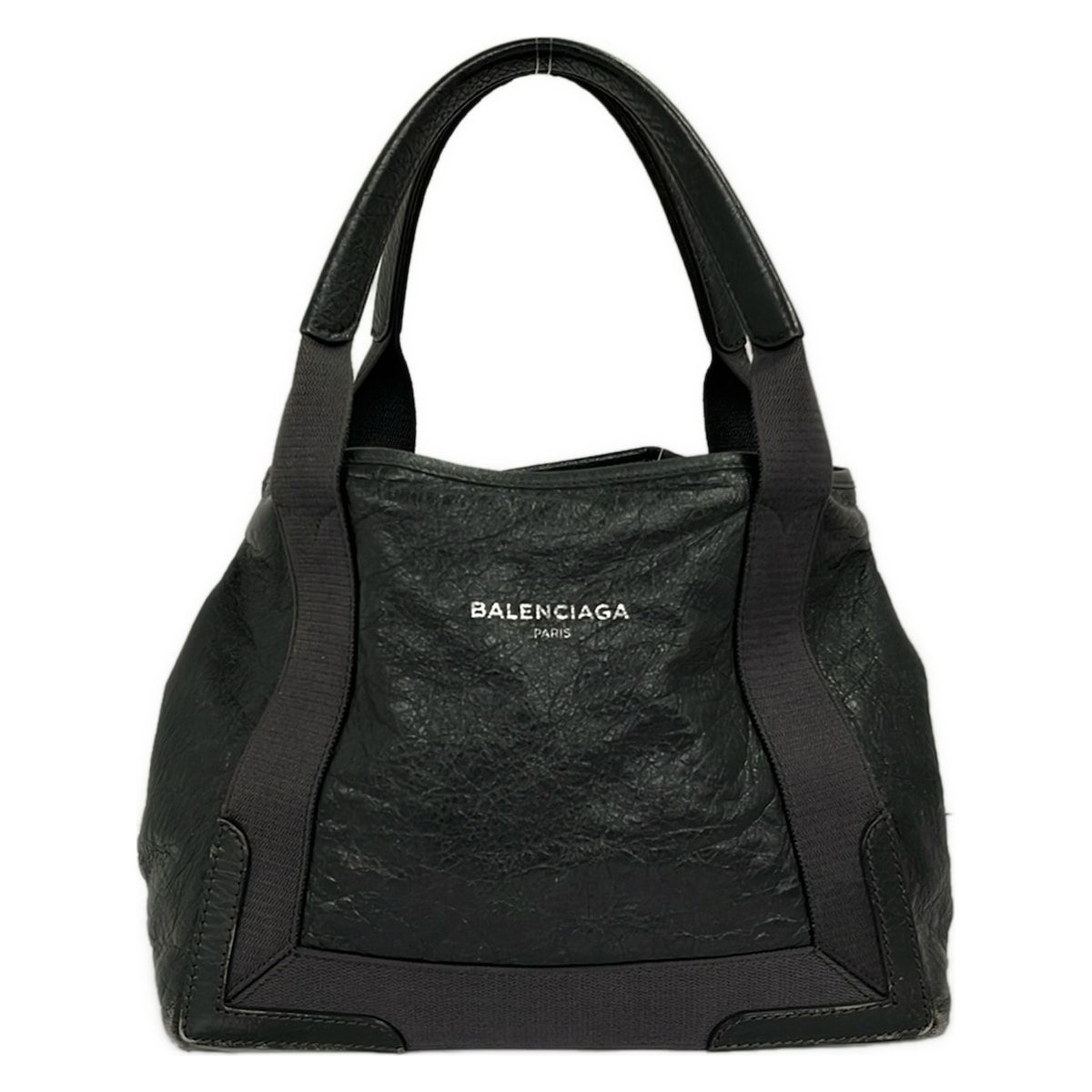 BALENCIAGA(バレンシアガ) トートバッグ ネイビーカバスS 339933 ダークグレー レザー
