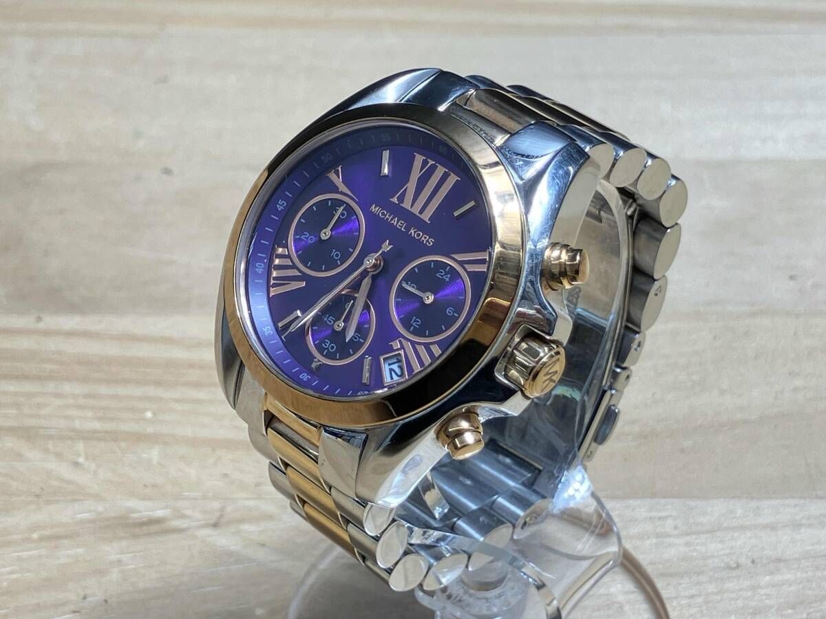 MICHAEL KORS マイケルコース ブラッドショー MK-6074 パープル クォーツ アナログ 腕時計