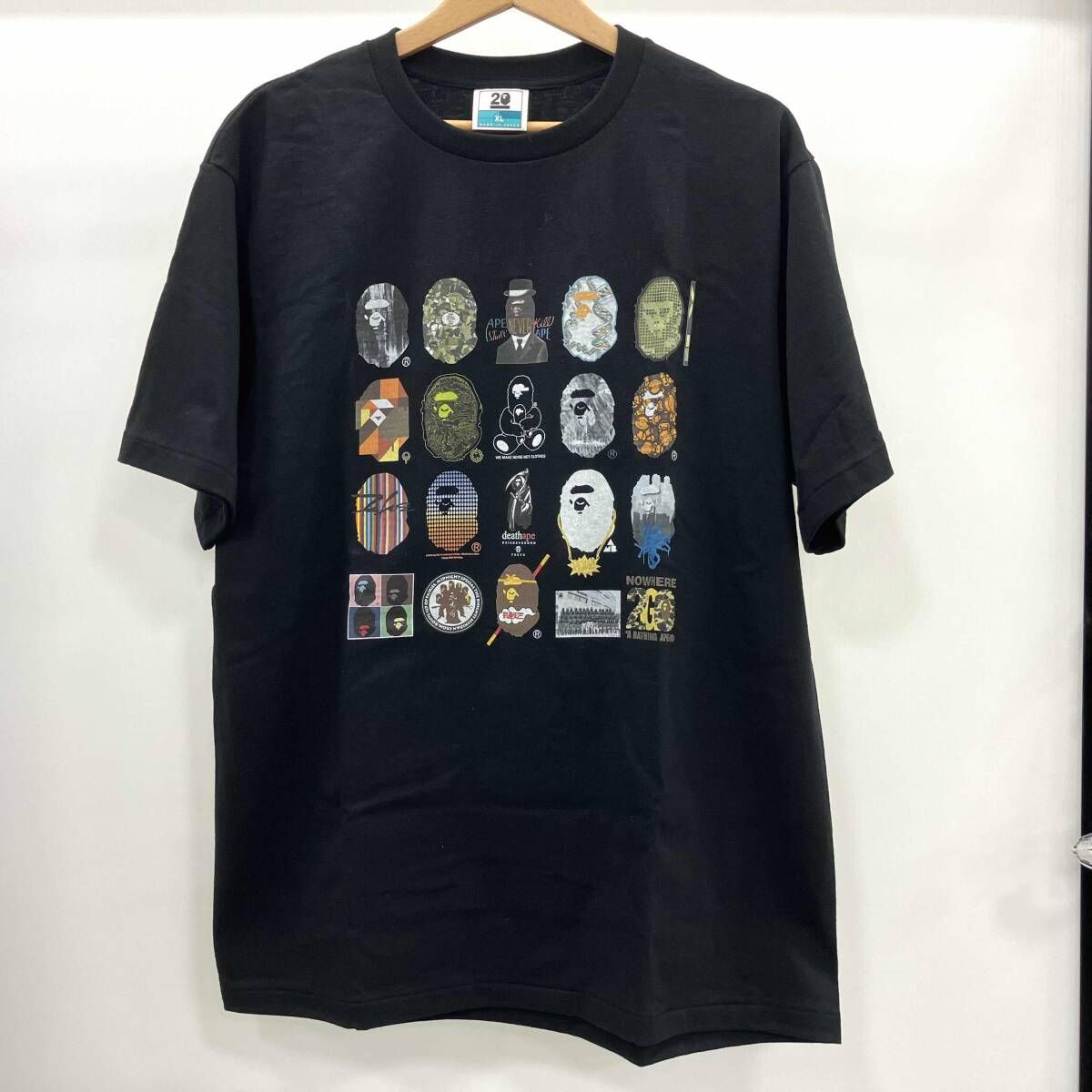 A BATHING APE ア ベイシング エイプ 1022-110-155 半袖Tシャツ ブラック XL