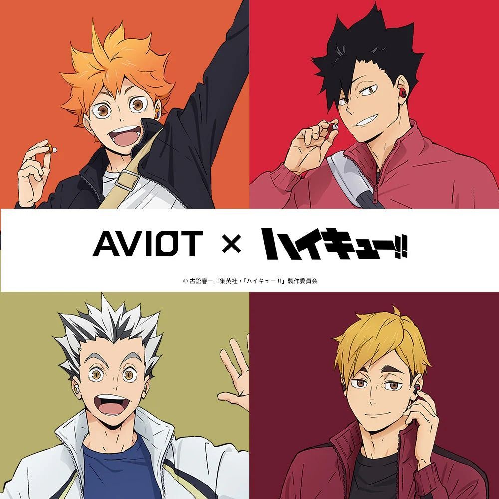 新品未使用 AVIOT TE-Q3-HK ハイキュー!!コラボモデル 稲荷崎高校 宮侑 宮治 北信介 角名倫太郎 管理番号：75A-5720