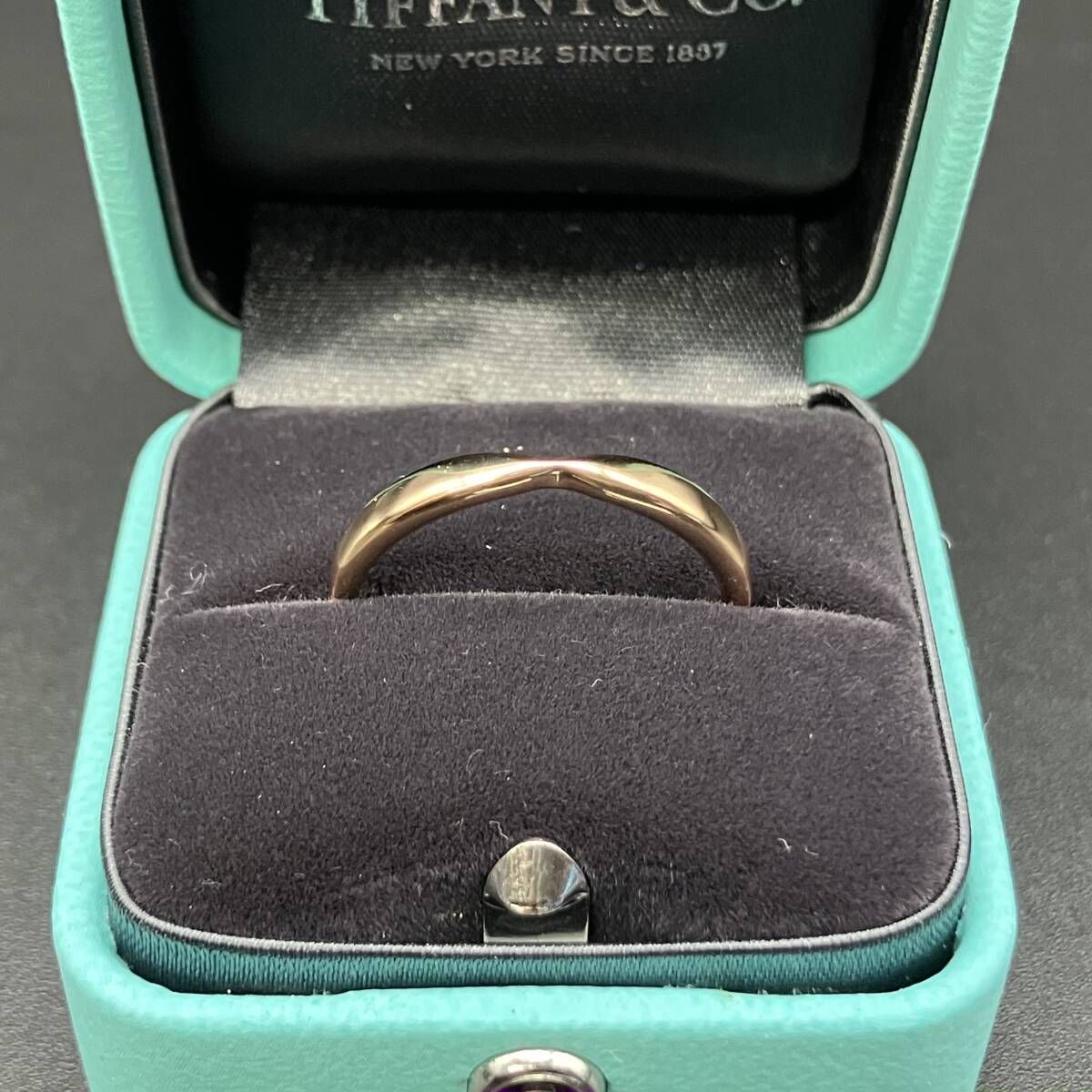 【研磨済み】TIFFANY＆Co. ティファニー K18 18金 ハーモニーウェディング バンドリング リング 18.5号 3.3g 50,028円