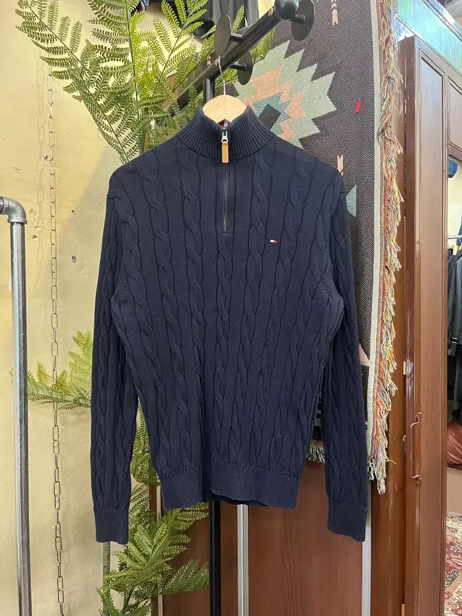 Tommy Hilfiger トミーヒルフィガー ハーフジップ ケーブル ニット #csz879