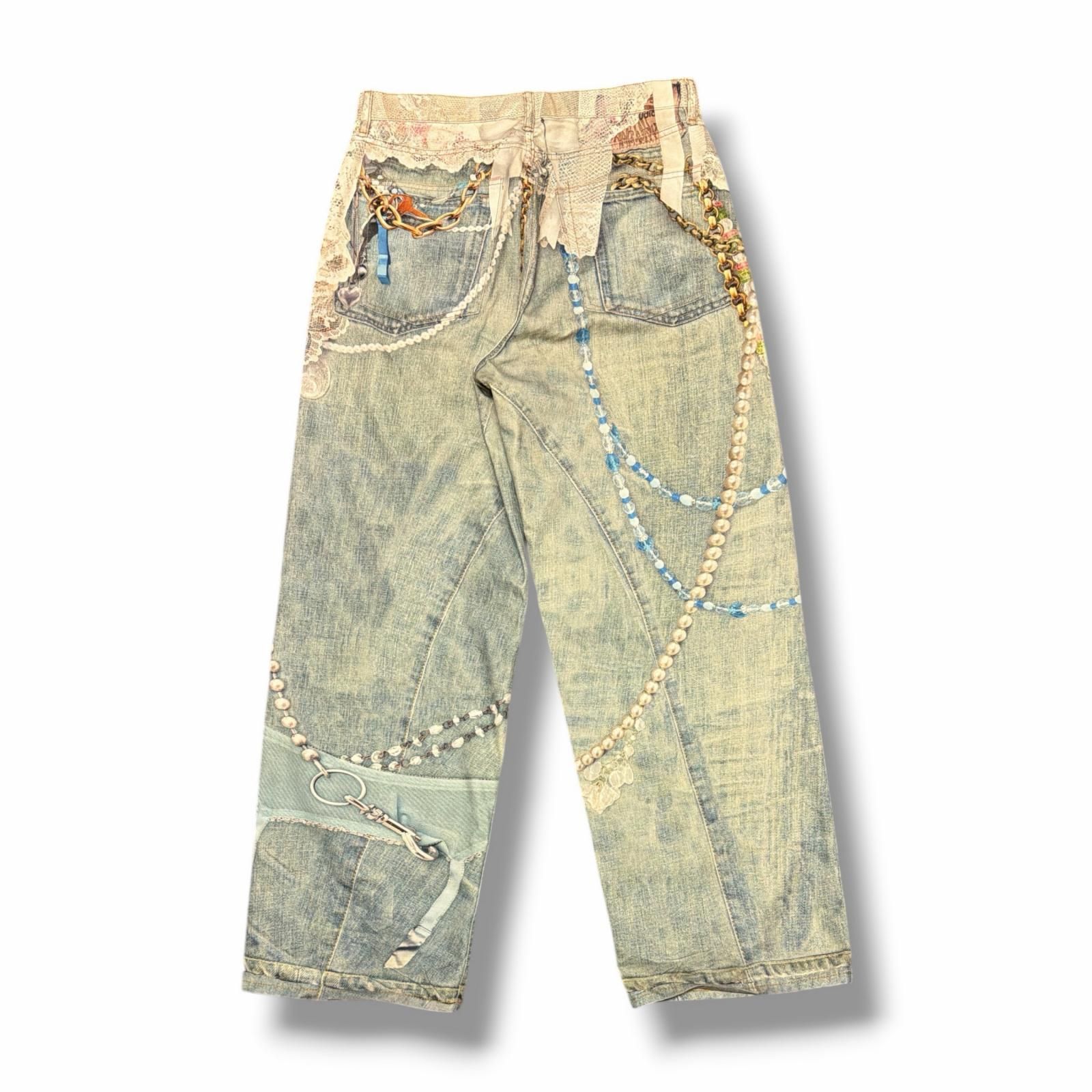 ACNE STUDIOS トロンプルイユデニムパンツ ワイドデニムパンツ アクネ 