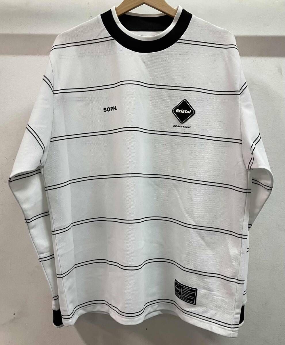 F.C.R.B.(F.C.Real Bristol) エフシーレアルブリストル 長袖Tシャツ BORDER LS BAGGY TOP FCRB-242031 ホワイト サイズM インドネシア製
