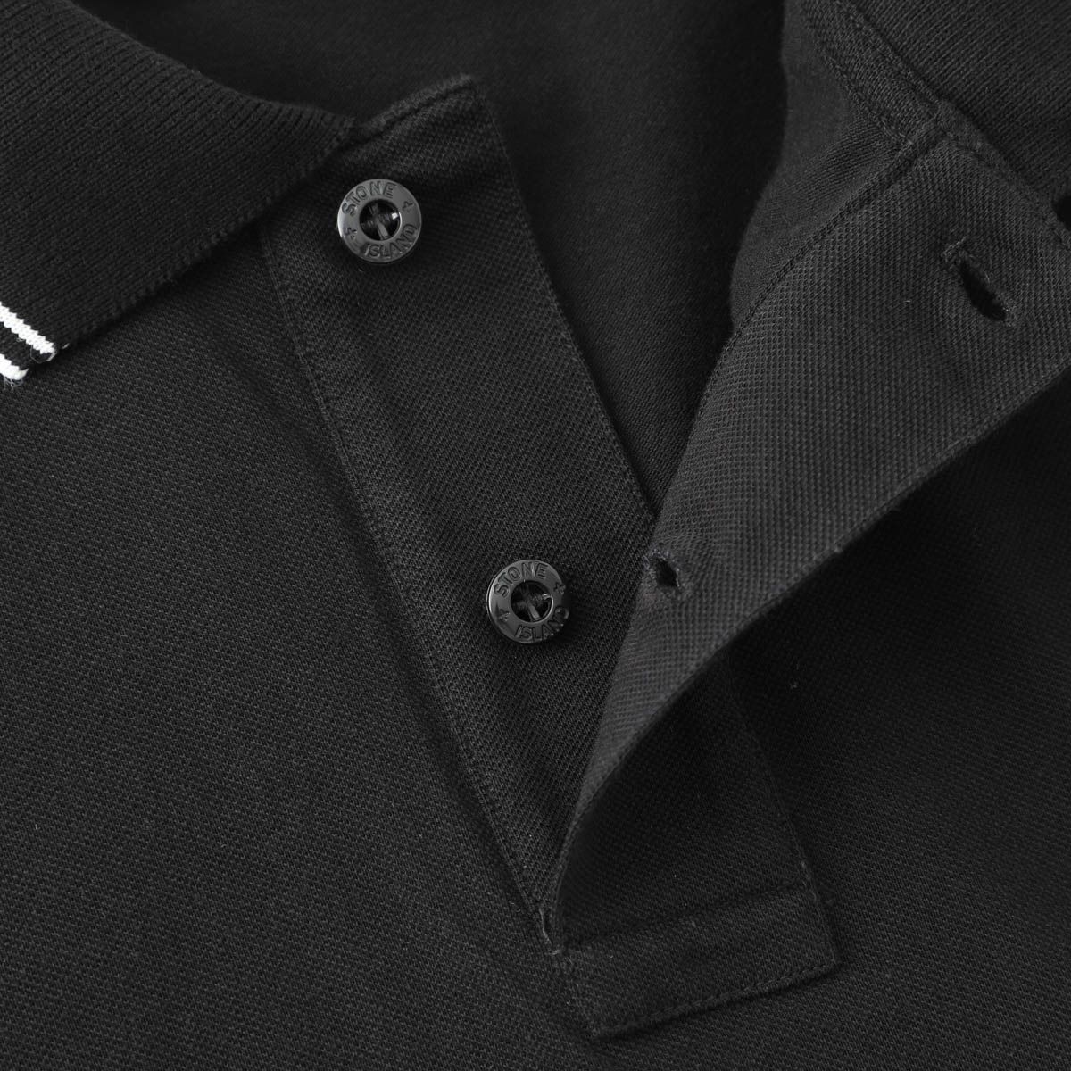 STONE  ストーンアイランド　ポロシャツ　ブラック　黒 中古・古着通販】STONE ISLAND (ストーンアイランド) ポロシャツ