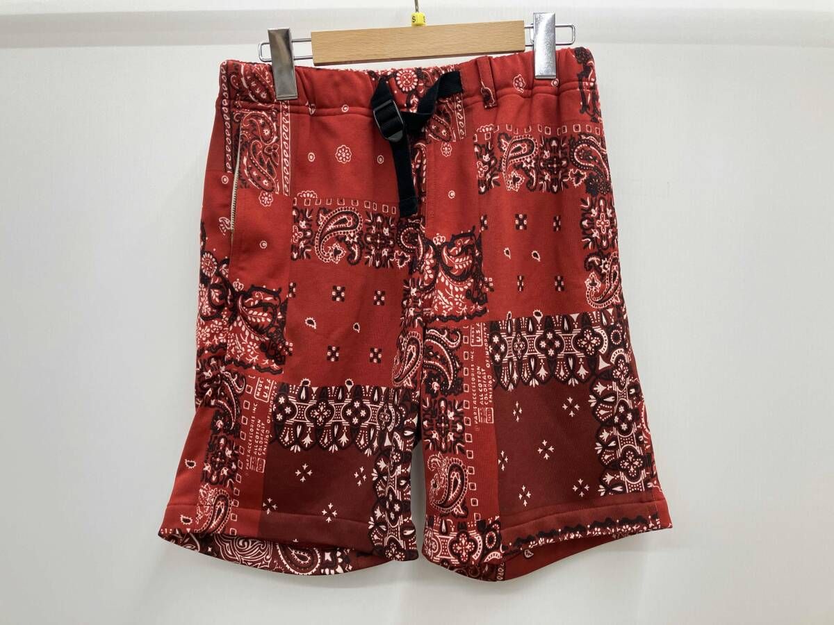 TATRAS タトラス ショートパンツ ハーフパンツ バンダナ柄 MTCS20S5044-S サイズ01 レッド×ブラック