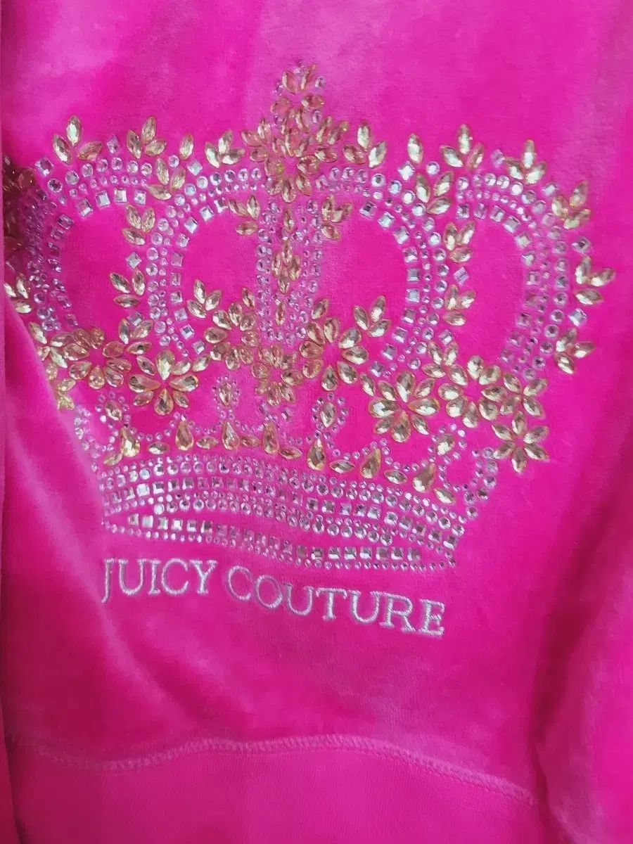 JUICY COUTURE ジューシークチュール ピンク ツアーベルベット クラウン フード