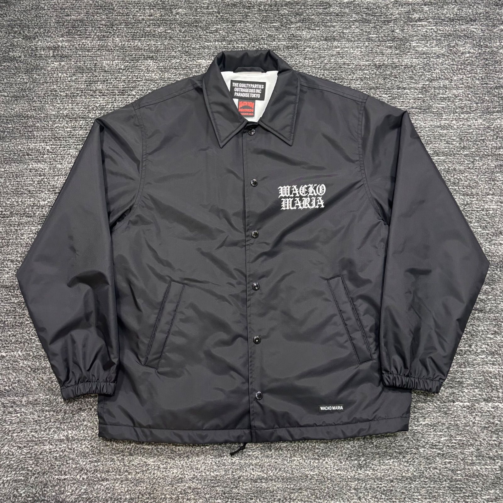 極美品 WACKO MARIA Death Row Records Coach Jacket Black M