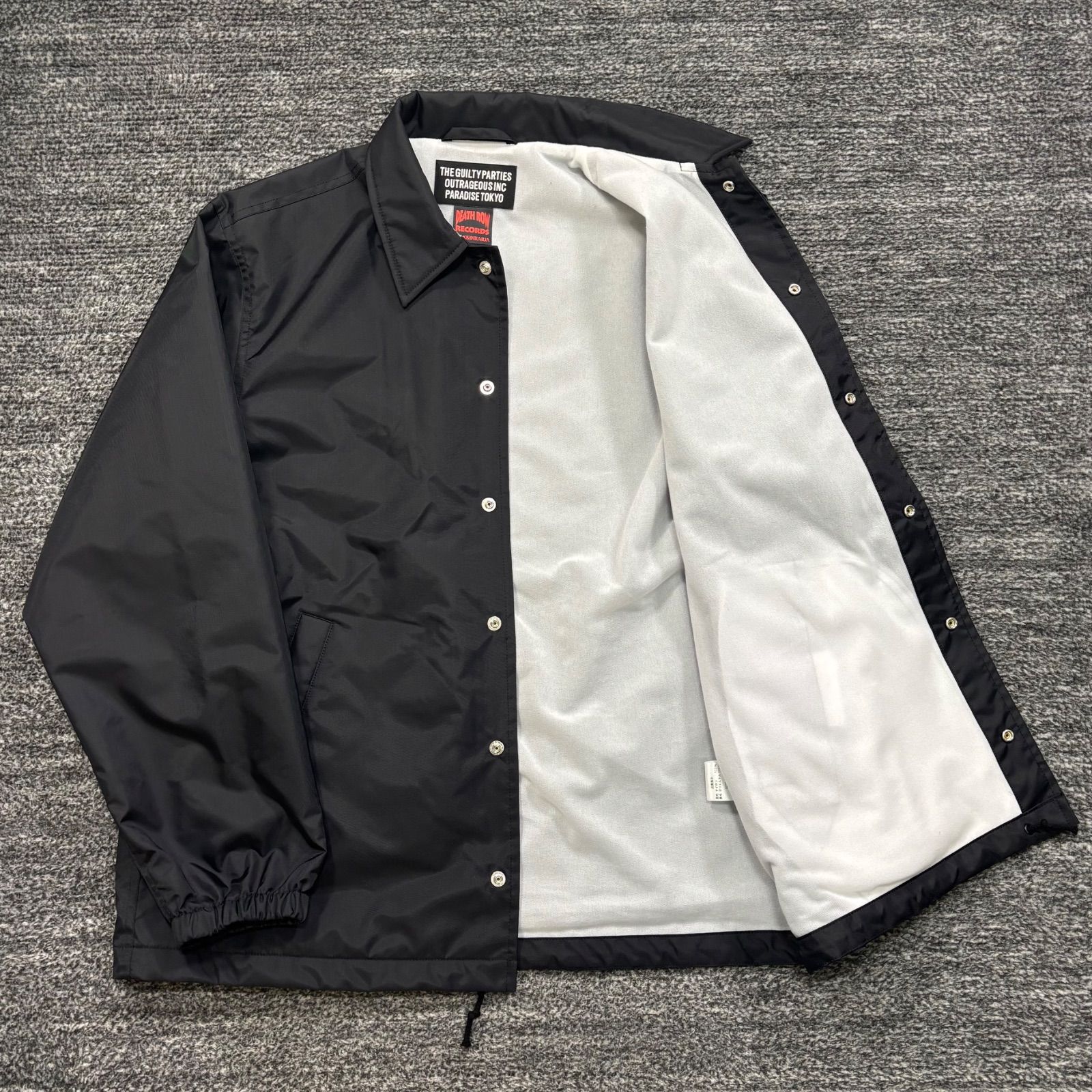 極美品 WACKO MARIA Death Row Records Coach Jacket Black M