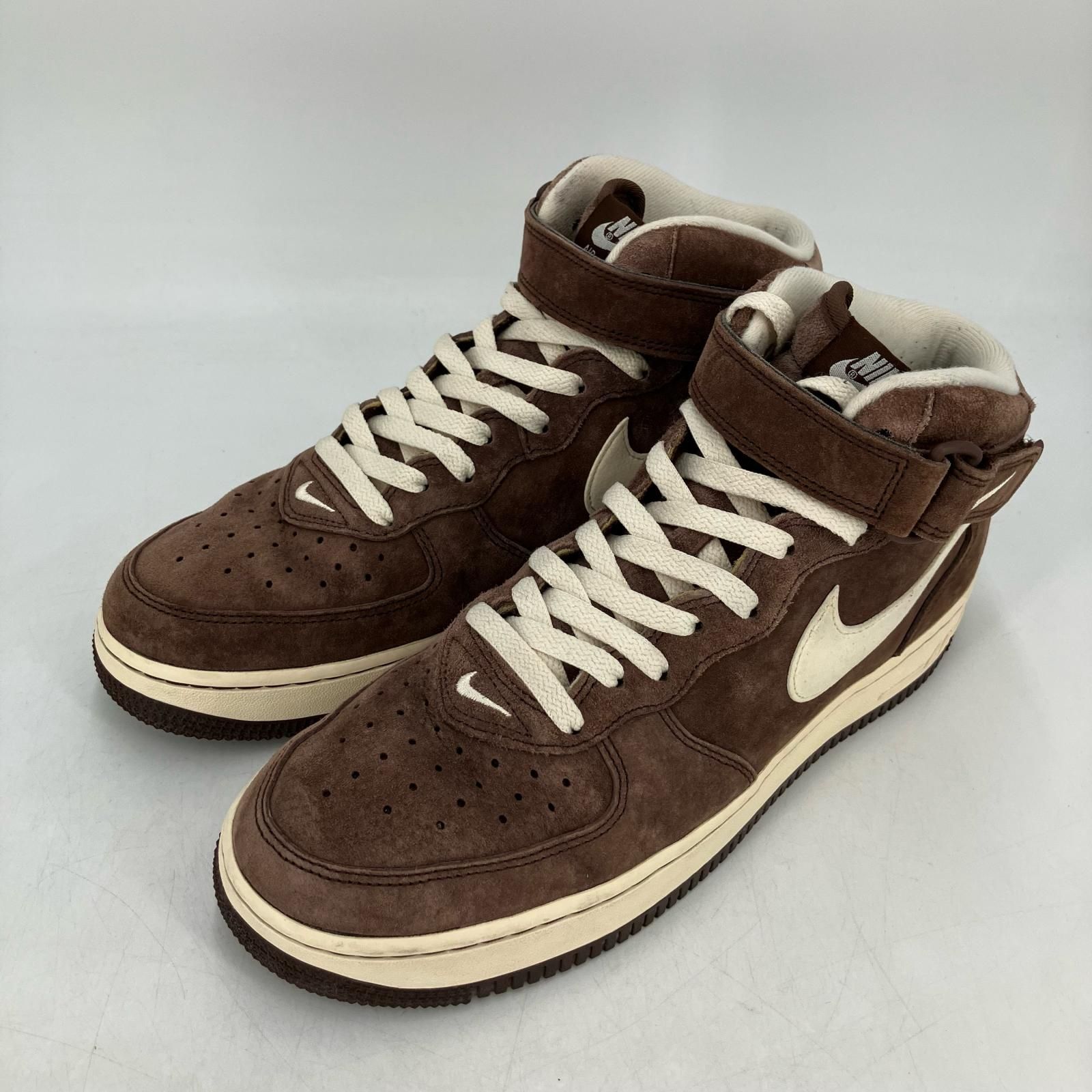 【イオン広店】 中古 NIKE | ナイキ スニーカー Nike Air Force 1 Mid '07 QS dm0107-200 ブラウン 28cm 【126】