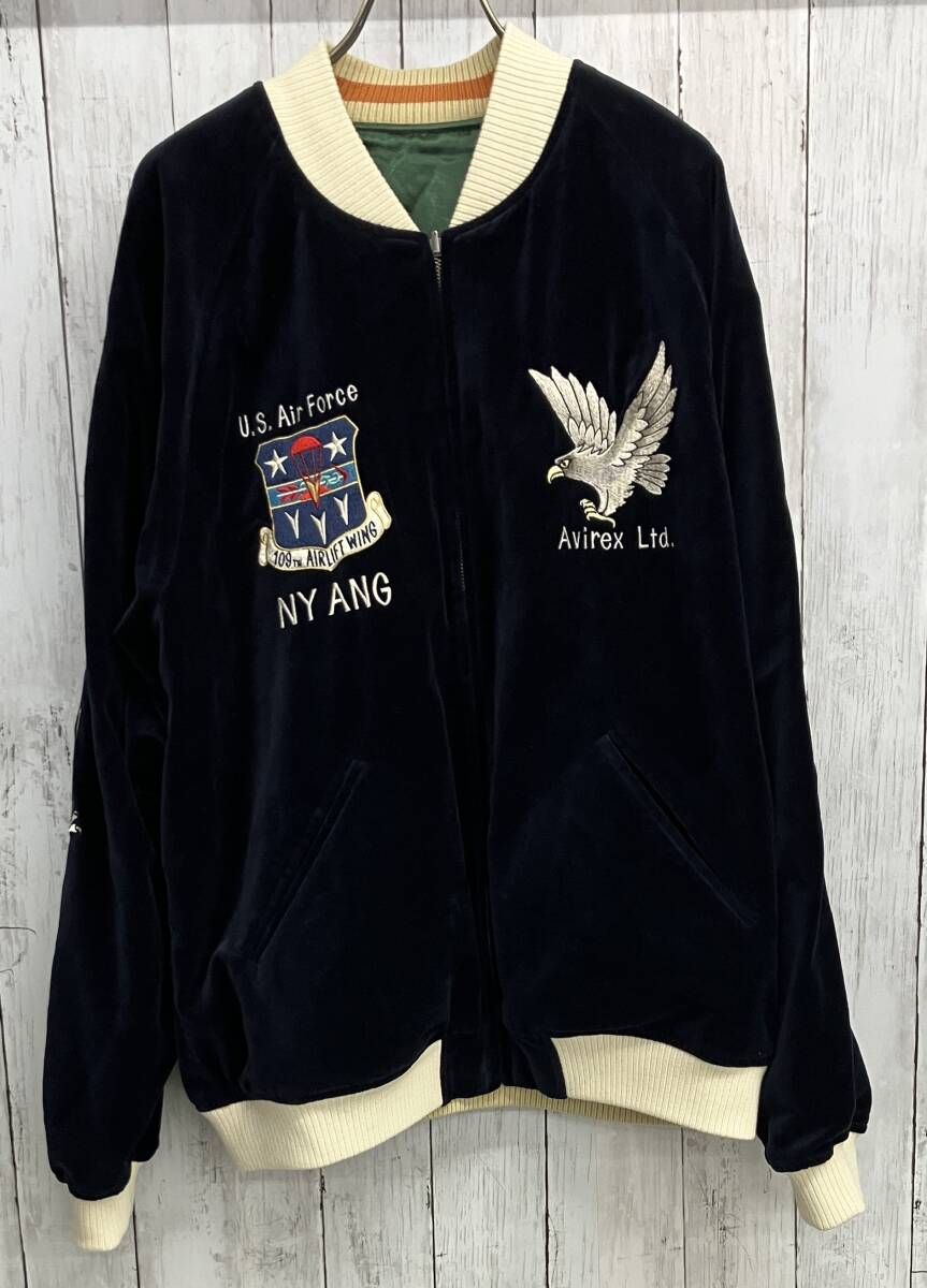 AVIREX スカジャン アヴィレックス リバーシブル 別珍 783-3252066 ブルゾン ジャンパー size2XL