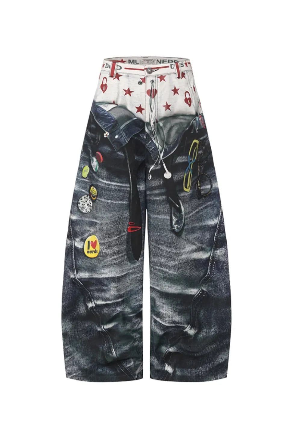 DND4DES | DOUBLE LAYER ILLUSION BAGGY PANTS