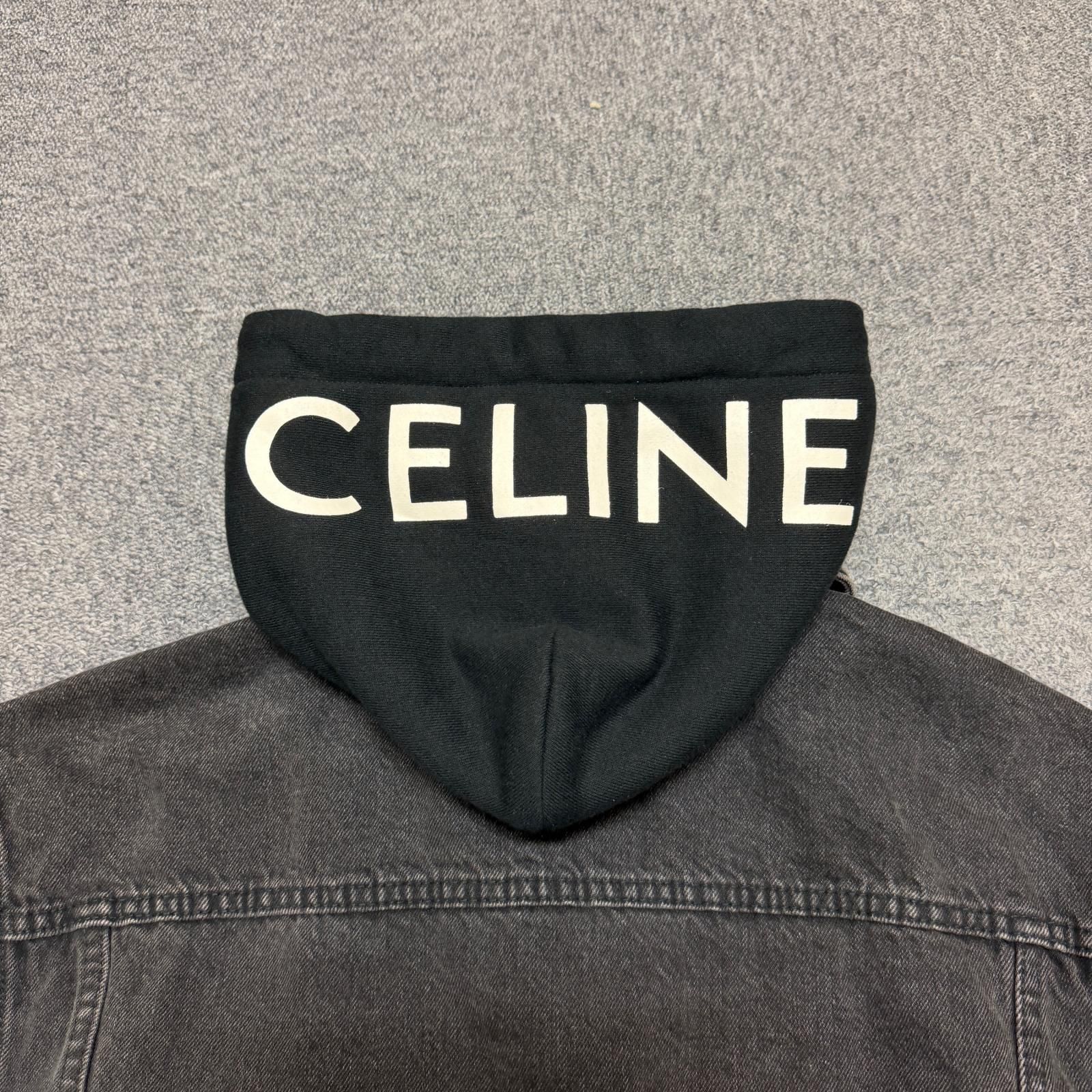 CELINE フードロゴプリント トラッカージャケット デニムジャケット