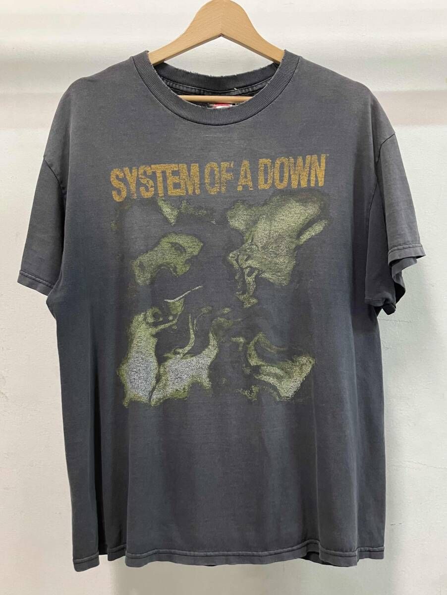 tennessee river テネシー リバー SYSTEM OF A DOWN システム・オブ・ア・ダウン 90s~ Toxicity メキシコ製 半袖TシャツサイズL傷み有り
