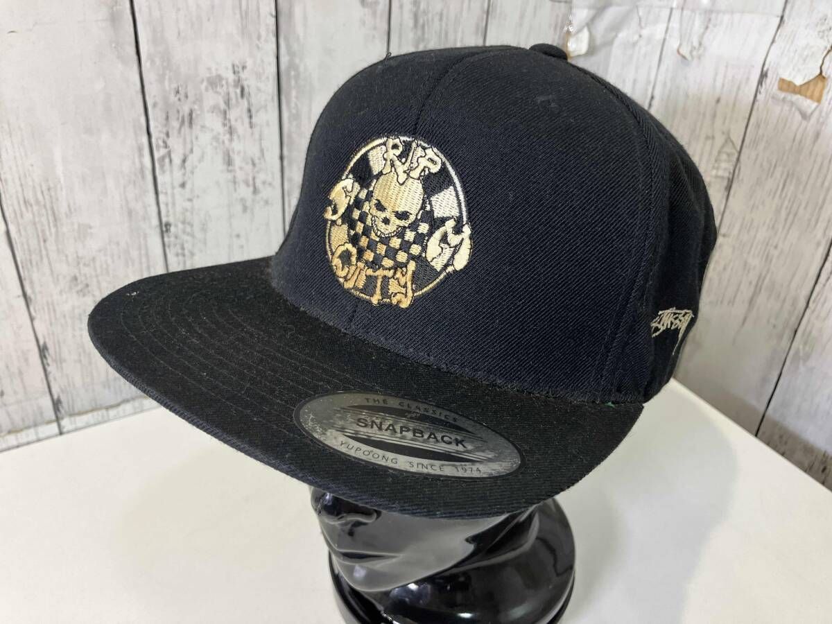 THE CLASSICS クラシックス STUSSY ステューシー RIP CITY SKATES CAP リップシティスケート キャップ ブラック