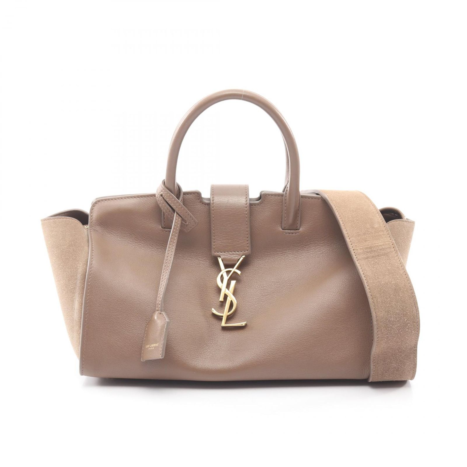 サンローランパリ SAINT LAURENT PARIS ハンドバッグ BABY DOWNTOWN CABAS ベビー ダウンタウンカバス 2WAY 436834 グレーブラウン レザー ダウンタウン ベイビー レディース