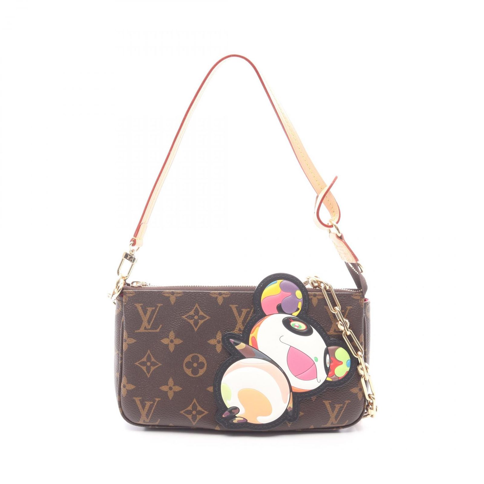 ルイ・ヴィトン LOUIS VUITTON ハンドバッグ LV × TM ポシェットアクセソワール モノグラムパンダ 2WAY M13440 PVCコーティングキャンバス レザー LV×TM ポシェット・アクセソワール