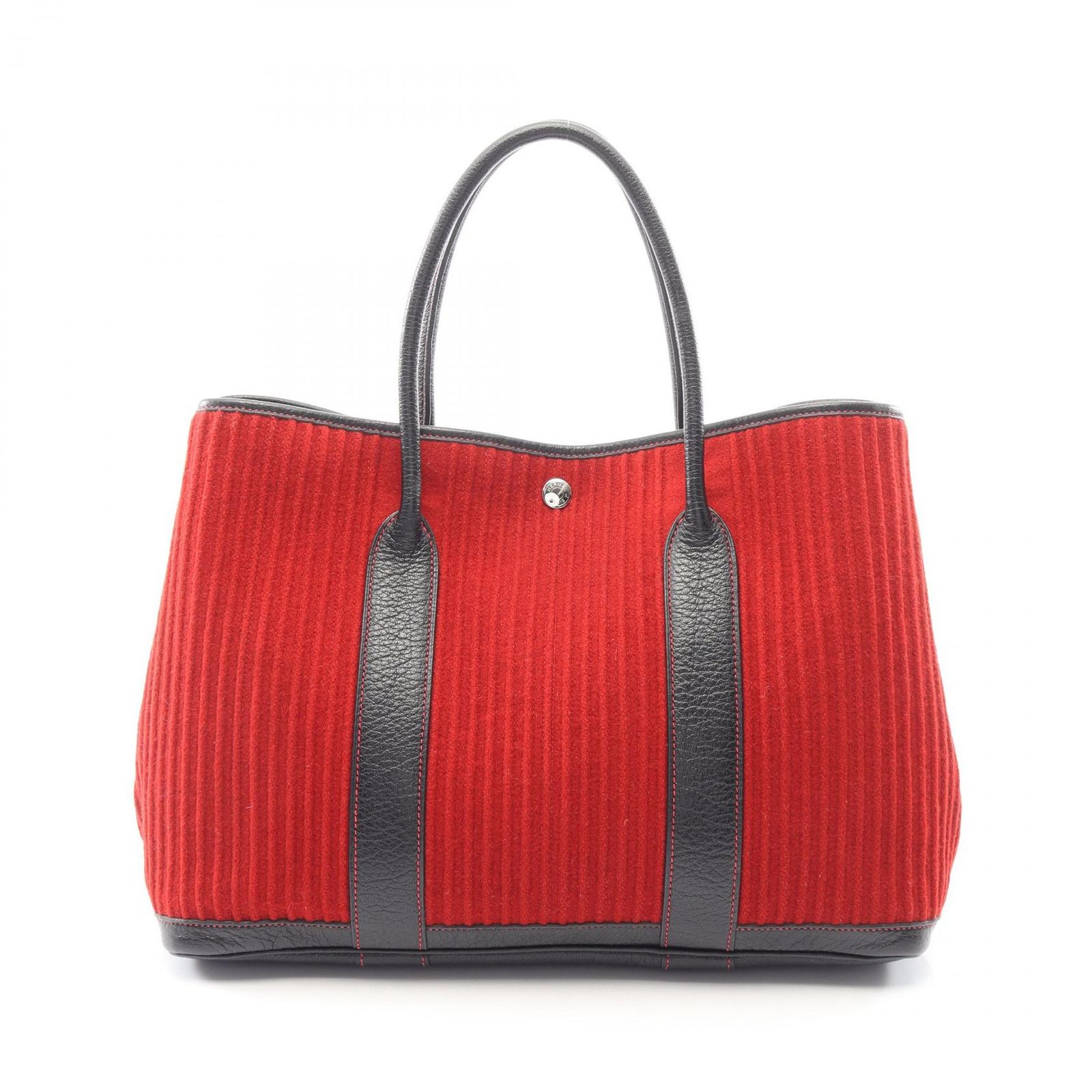 エルメス HERMES トートバッグ ガーデンパーティPM レッド/ブラック レザー ガーデンパーティPM レディース Used A