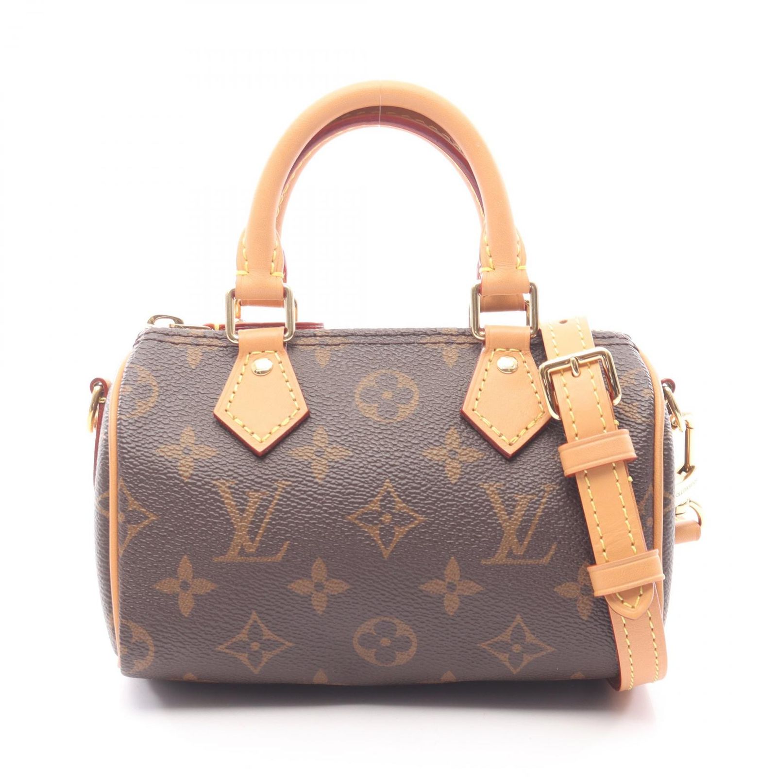 ルイ・ヴィトン LOUIS VUITTON ハンドバッグ ナノスピーディ モノグラム 2WAY M81085 PVCコーティングキャンバス レザー ナノ・スピーディ レディース Used A