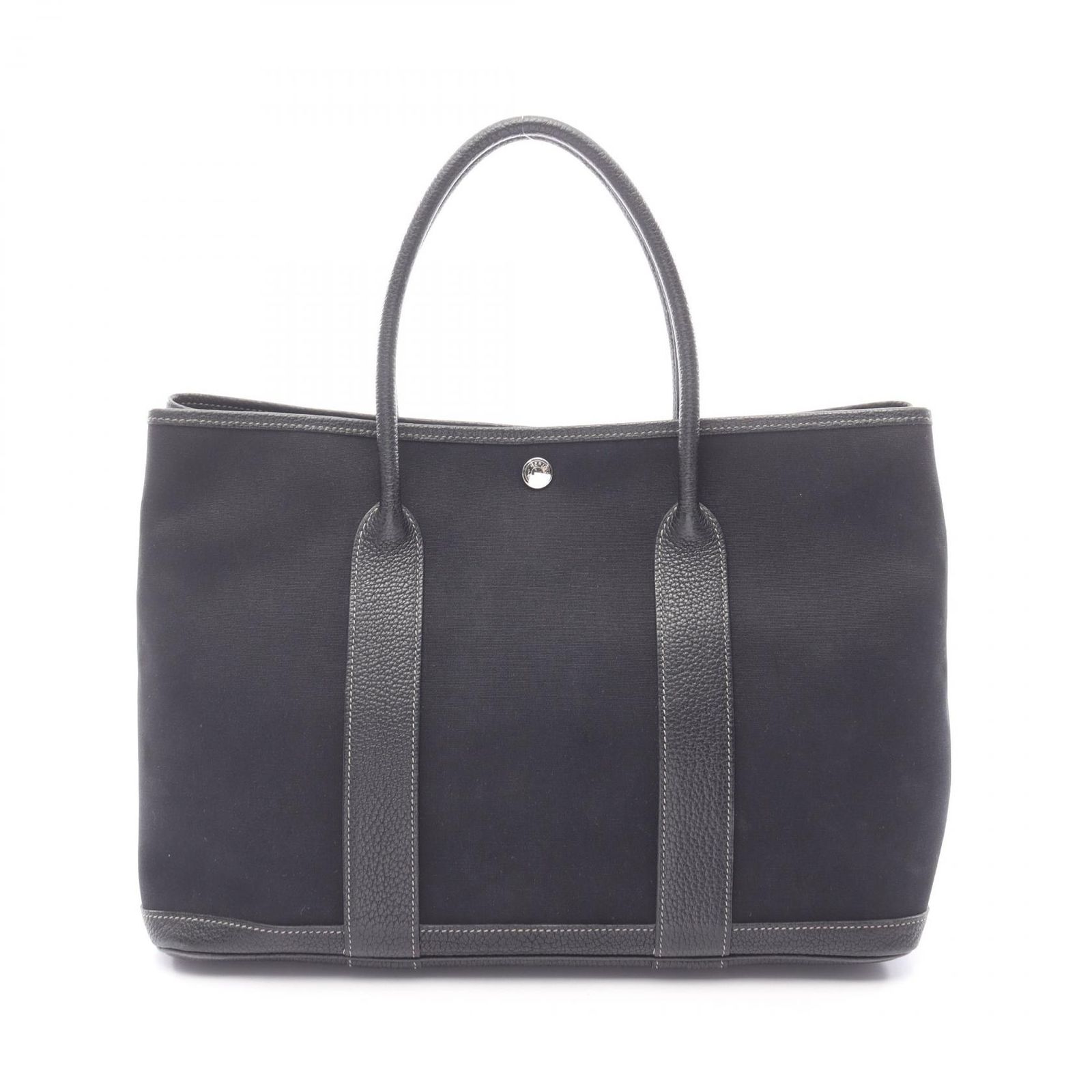 エルメス HERMES トートバッグ ガーデンパーティPM 038587CK ブラック レザー ガーデンパーティーPM ブラック レディース Used B