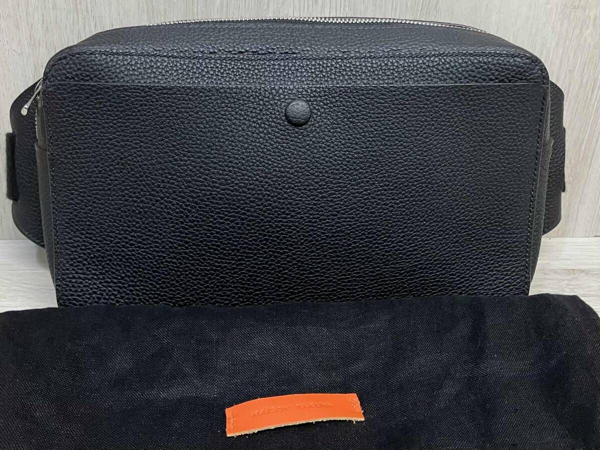 MAISON TAKUYA Capital Body BagGerman Shrunken Calf×Lamb 本革 レザー キャピタル ボディ バッグ メゾン タクヤ ショルダー ブラック