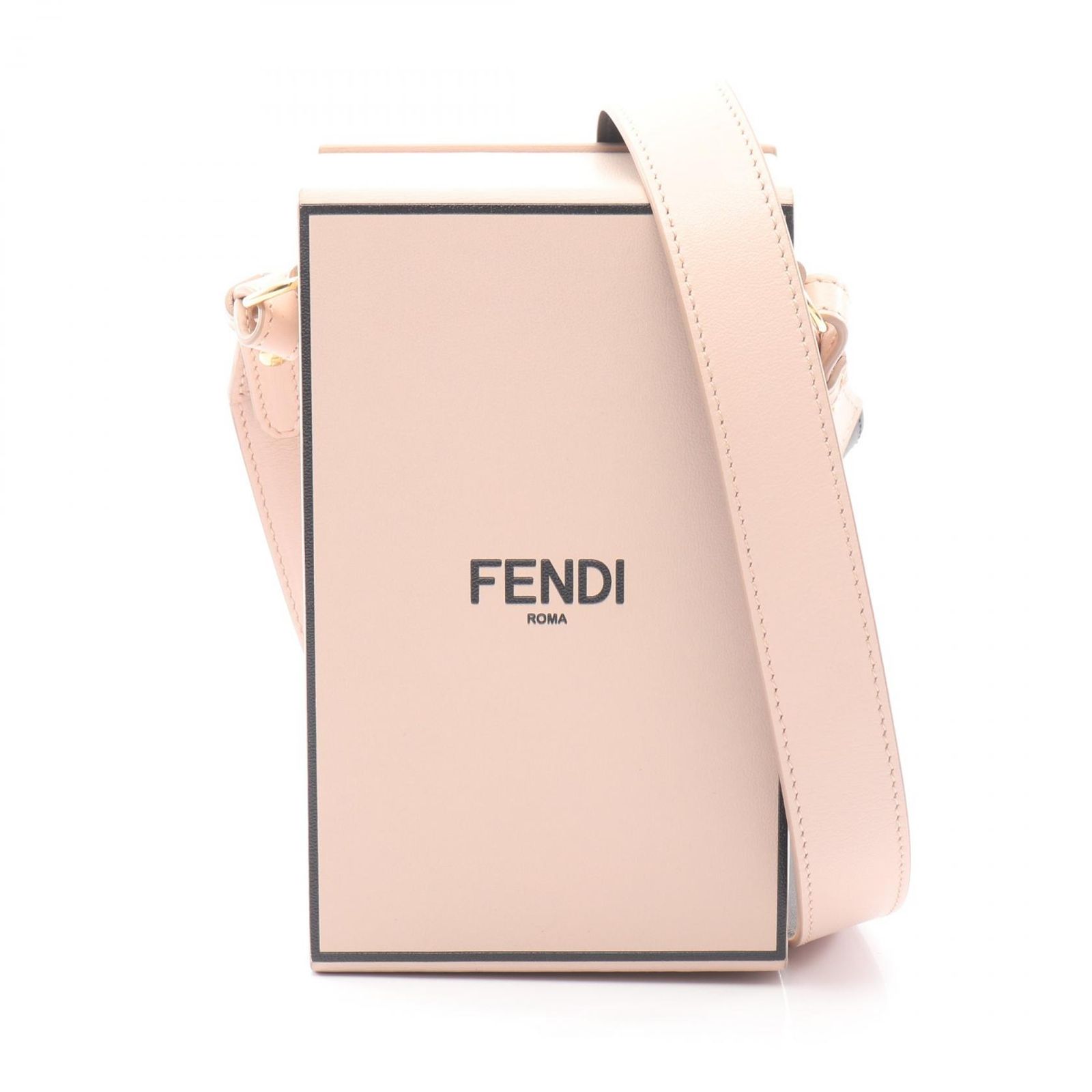 フェンディ FENDI ショルダーバッグ ボックス 8BT339 ピンク レザー ボックス ショルダーバッグ レディース Used A