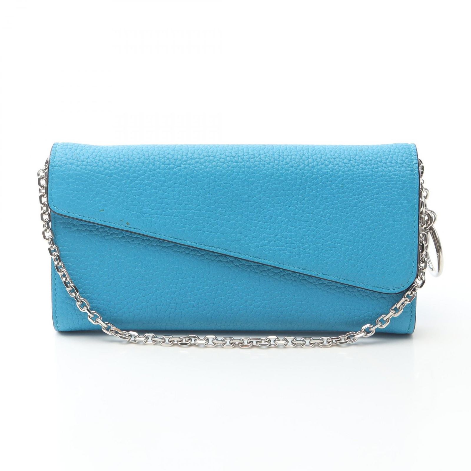 ディオール Dior 二つ折り長財布 ディオリッシモ ランコントル チェーンウォレット S0289PTRL28BU ブルー レザー ディオリッシモ ランコントル チェーンウォレット
