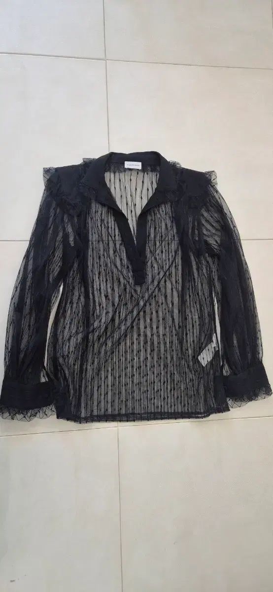 バイマルレンビガー ブラック シースルー 高級 ブラウス 36 7,805円