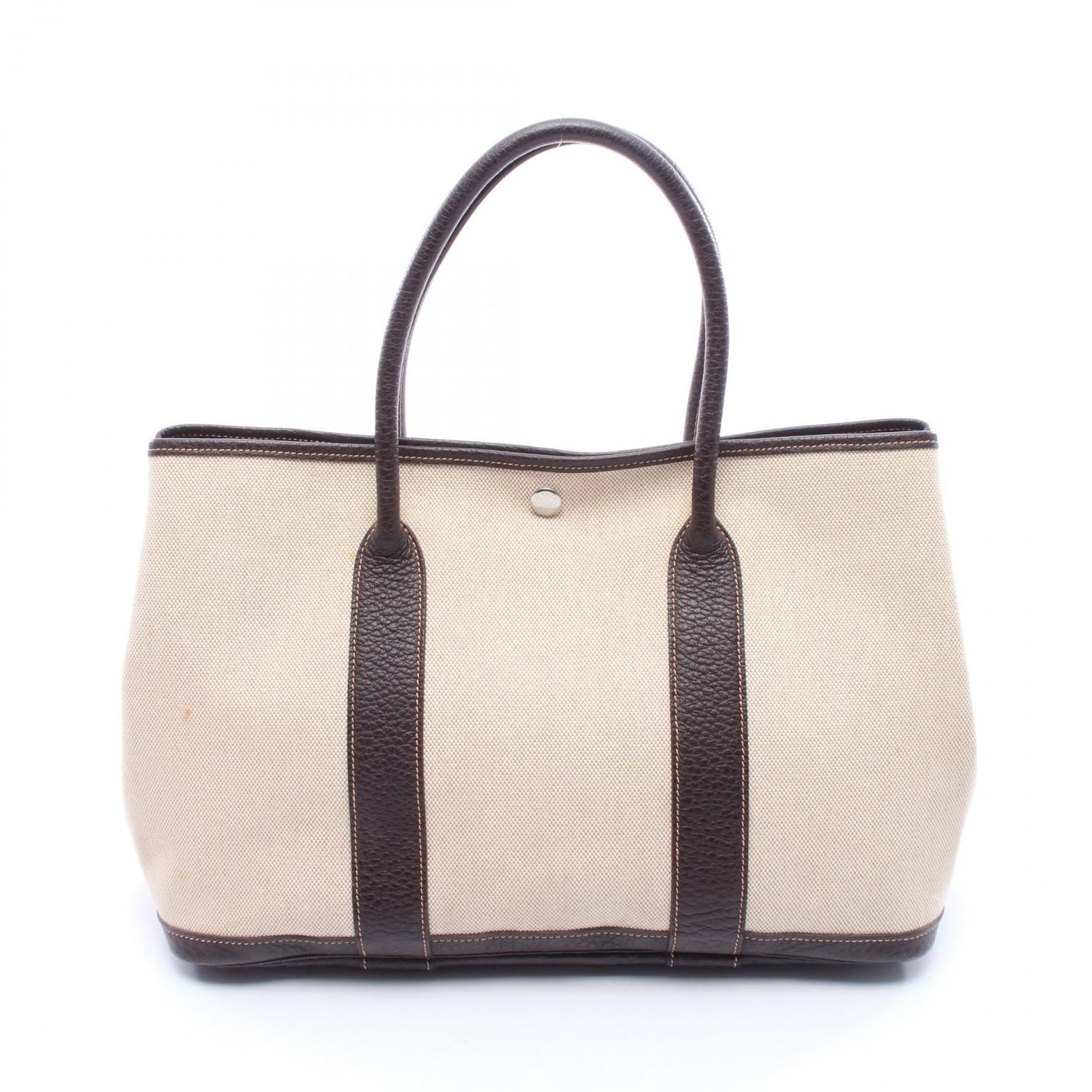 エルメス HERMES トートバッグ ガーデンパーティPM エクリュ/マロン レザー ガーデンパーティPM エクリュ/マロン レディース Used B