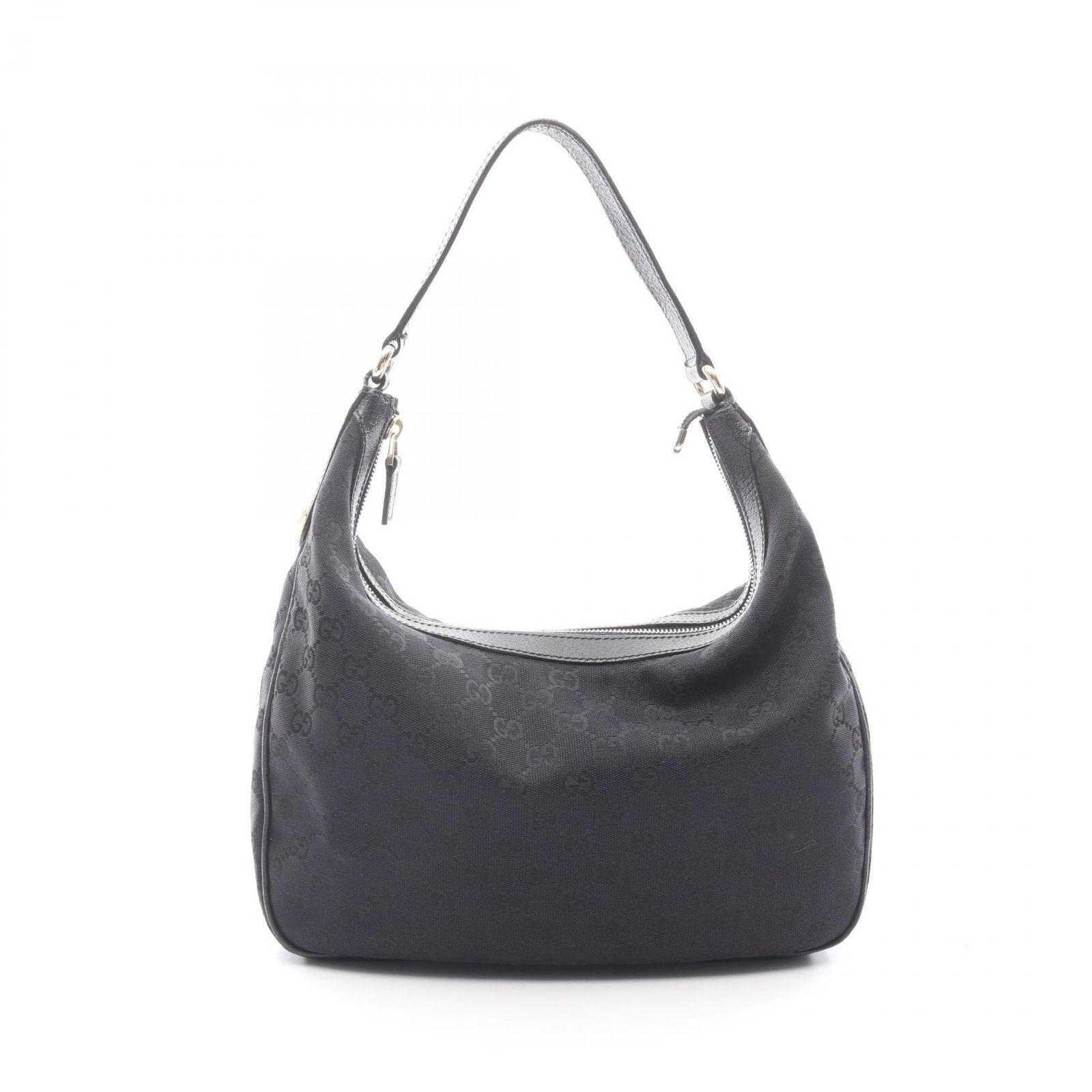 グッチ GUCCI ショルダーバッグ GGキャンバス 153010 ブラック キャンバス レザー ワンショルダー レディース Used B