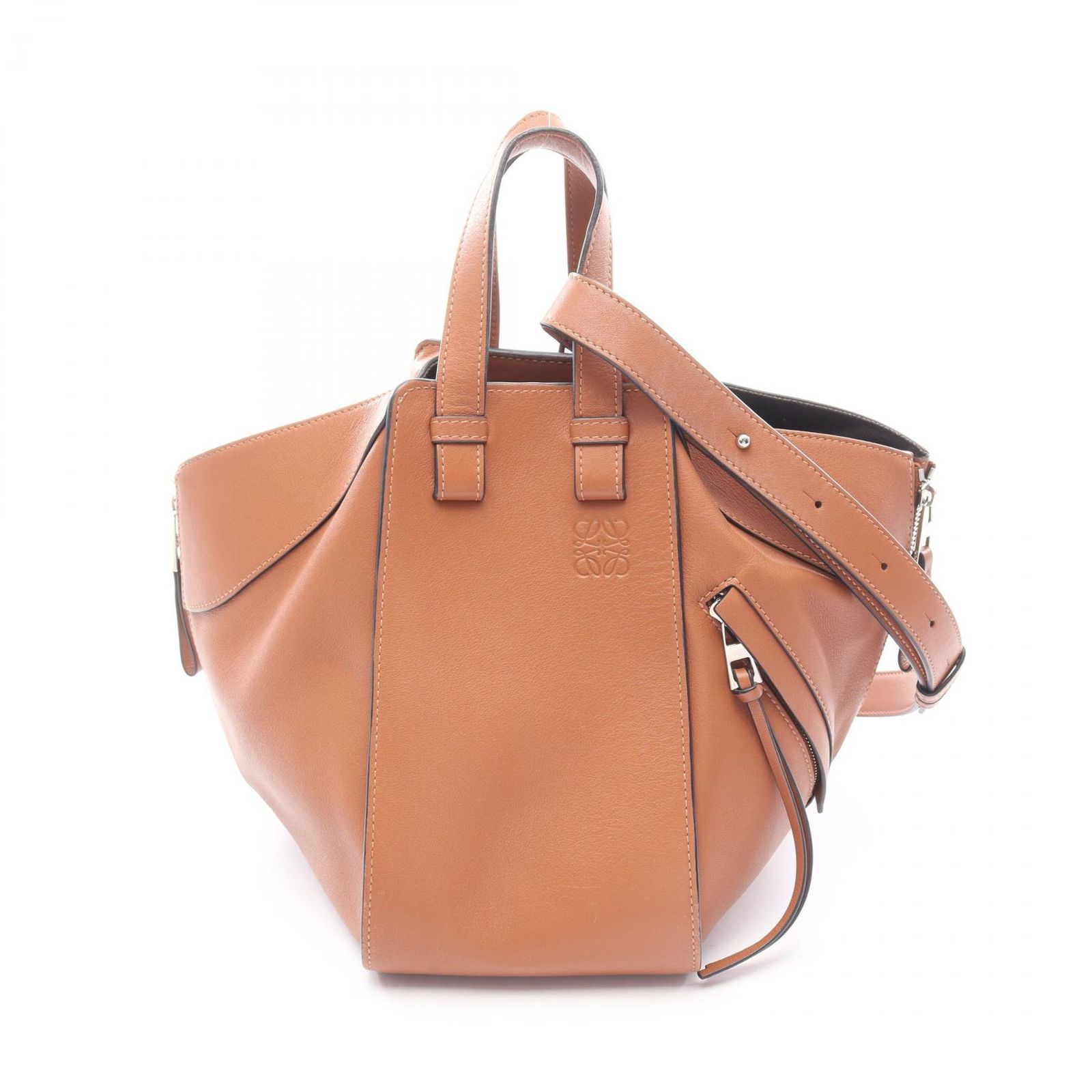 ロエベ LOEWE ハンドバッグ HAMMOCK SMALL ハンモック スモール 2WAY タン レザー ハンモック スモール レディース Used B
