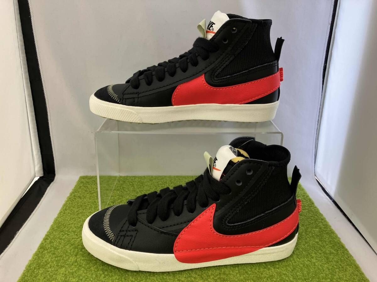 NIKE BLAZER MID '77 JUMBO ナイキ ブレーザー ジャンボ DD3111-001 25cm BLACK BRIGHT CRIMSON-SAIL-OLIVE AURA