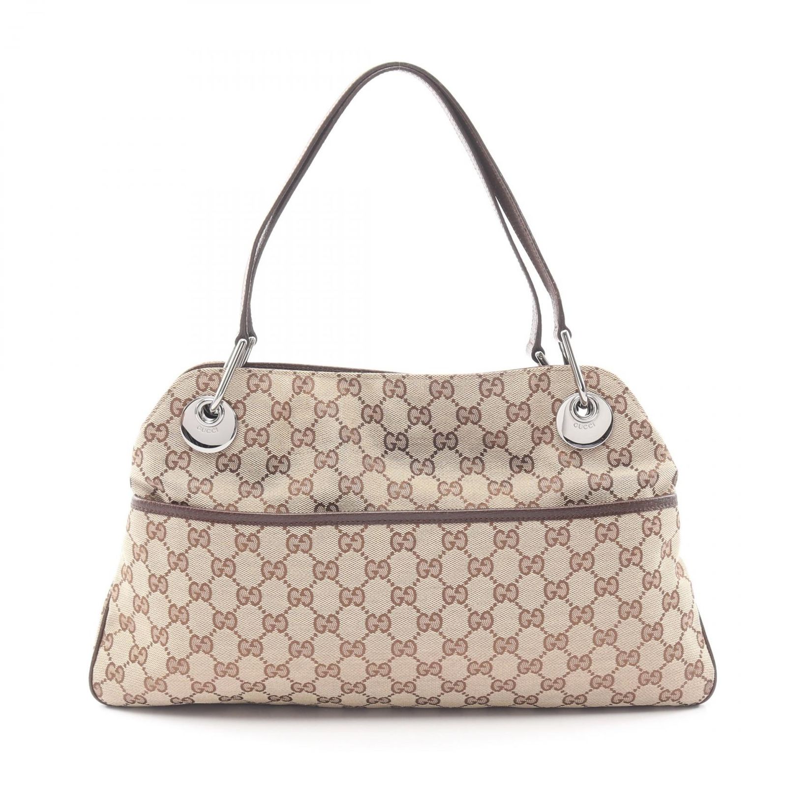 グッチ GUCCI ショルダーバッグ GGキャンバス 121023 ベージュ キャンバス レザー ショルダーバッグ レディース Used B