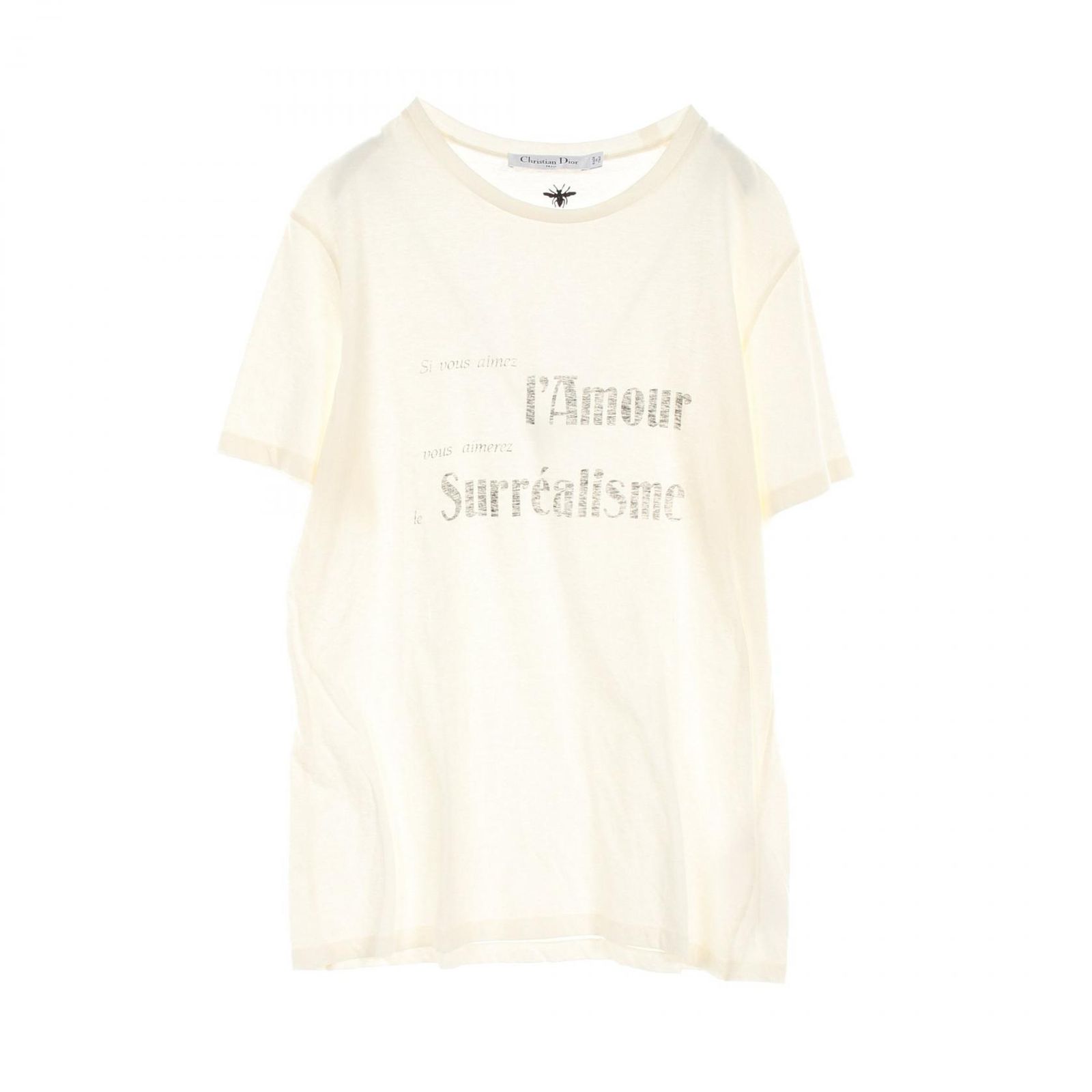 ディオール Dior カットソー コットン ファブリック Tシャツ レディース Used A