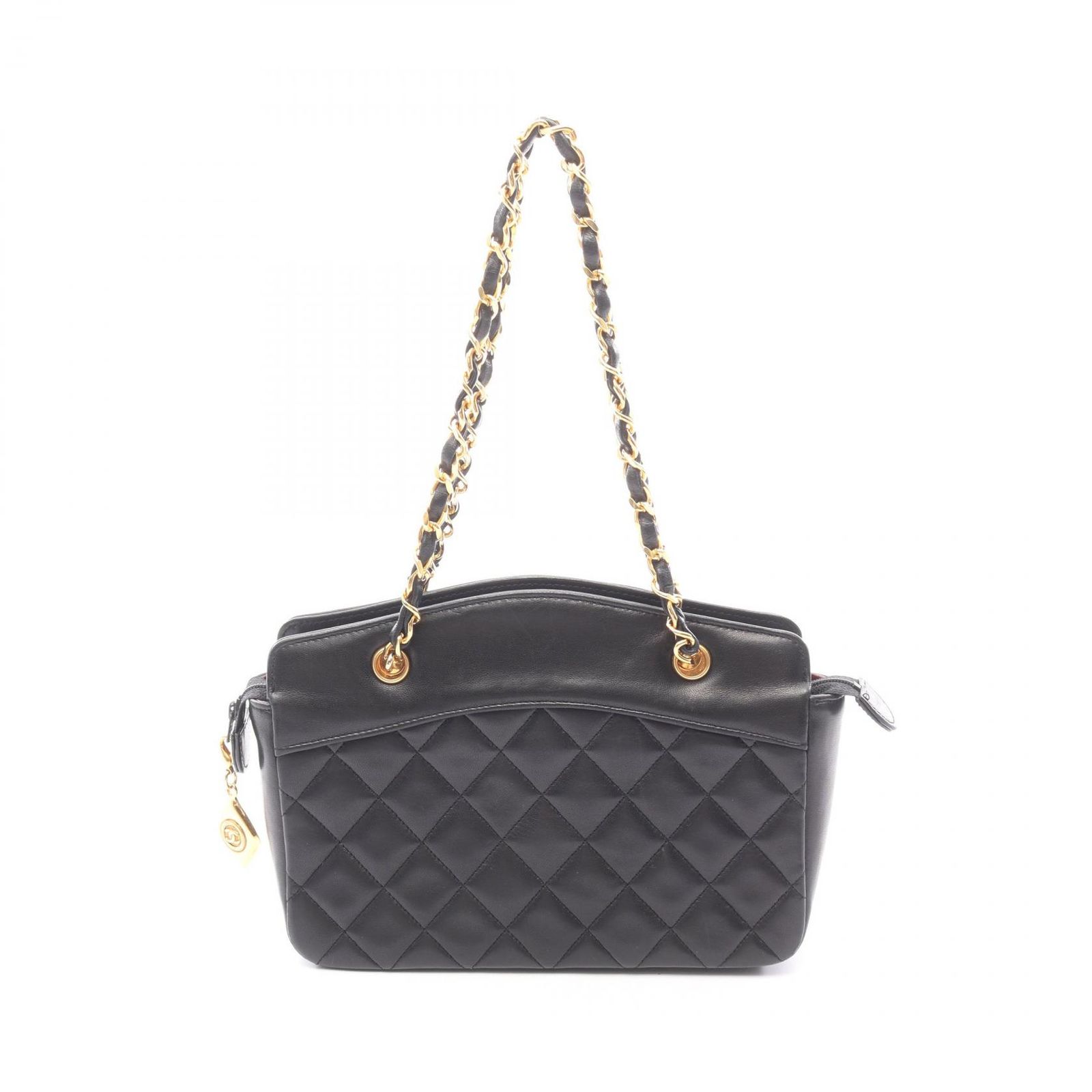 シャネル CHANEL ハンドバッグ マトラッセ ブラック ラムスキン（羊革） マトラッセ チェーンバッグ レディース Used A