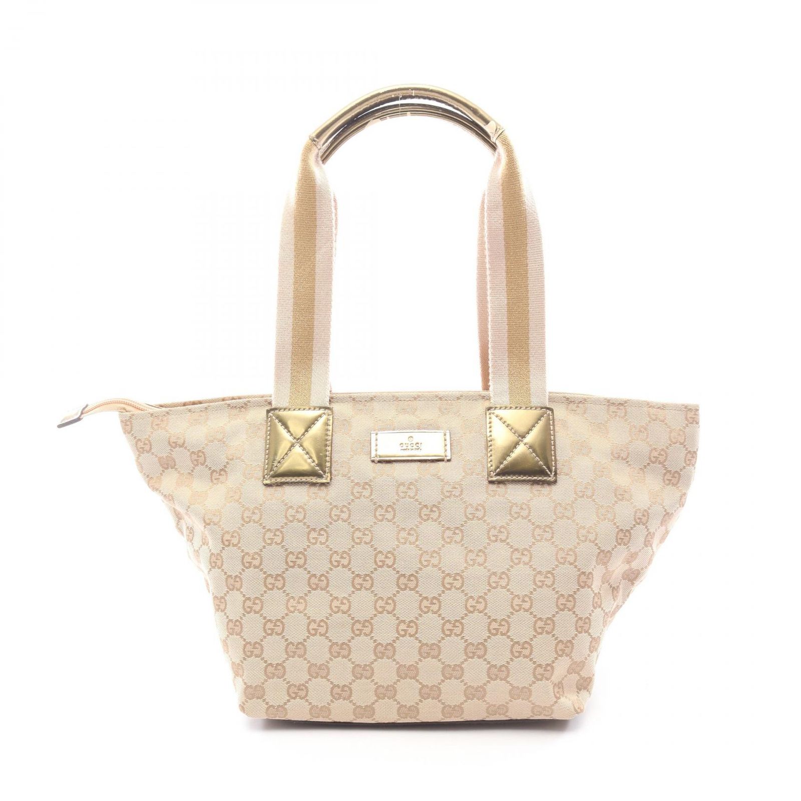 グッチ GUCCI トートバッグ GGキャンバス 131230 ベージュ キャンバス パテントレザー トートバッグ レディース Used B