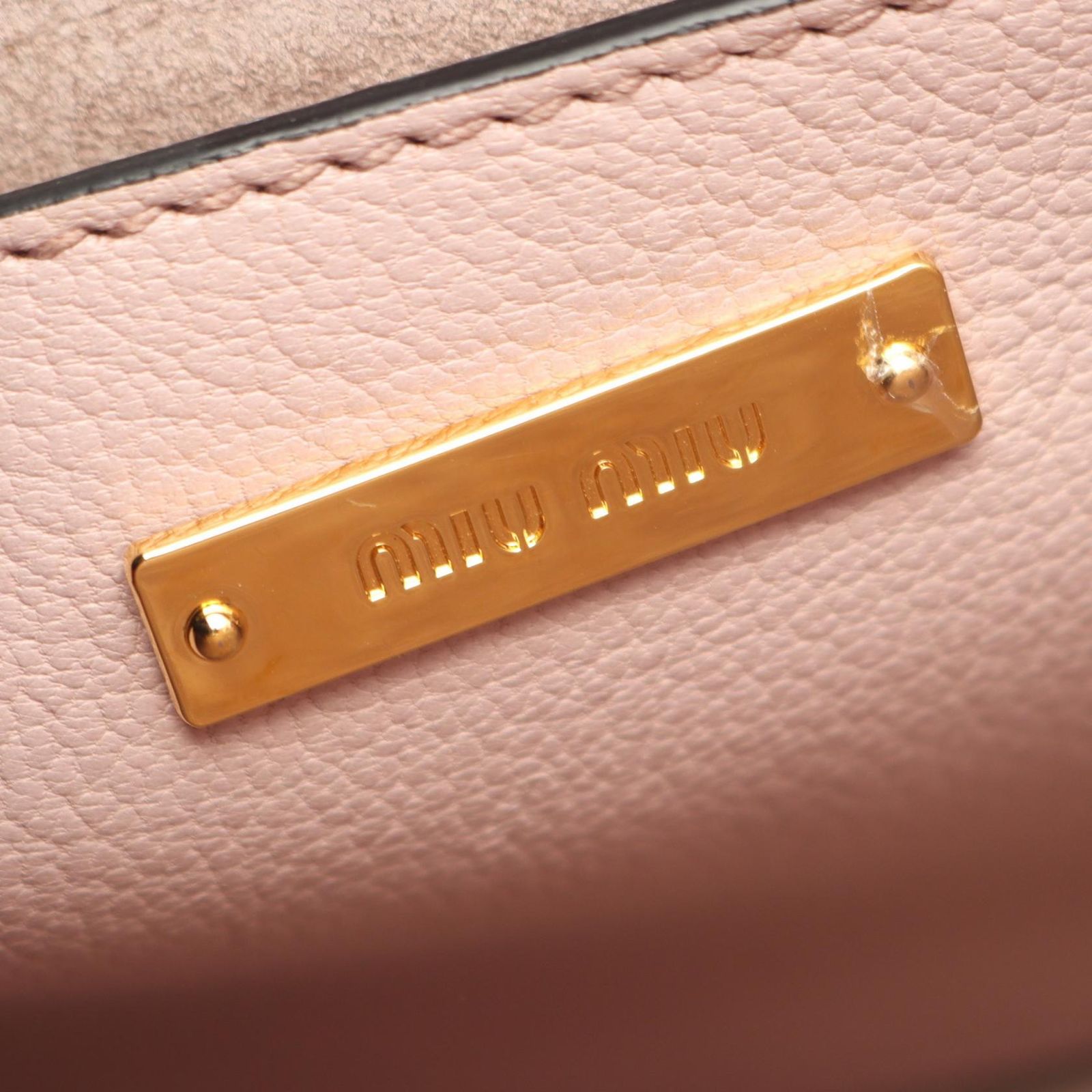 ミュウ ミュウ Miu Miu ハンドバッグ MADRAS マドラス 2WAY ピンク 