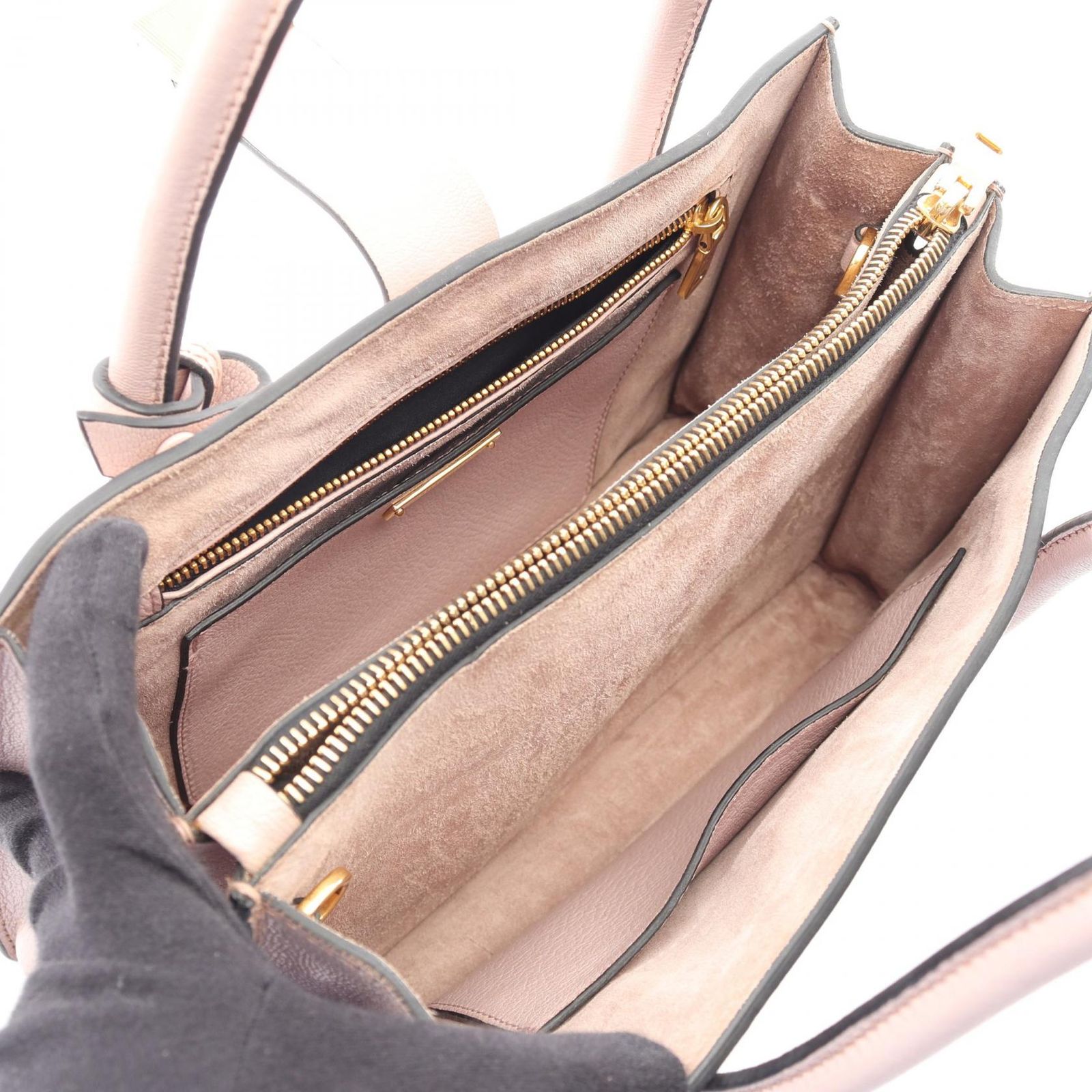 ミュウ ミュウ Miu Miu ハンドバッグ MADRAS マドラス 2WAY ピンク 