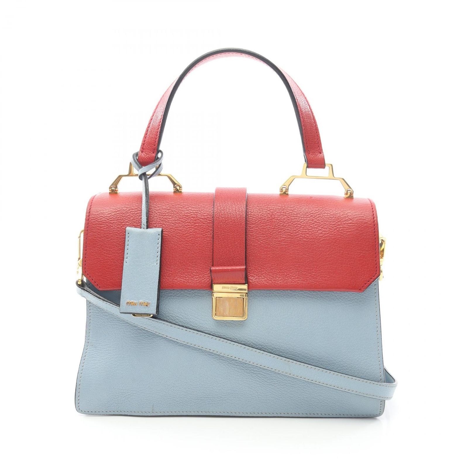 Miumiu マドラス バイカラー ショルダーバッグ MIU MIU - miumiu マドラスバイカラーBAGの通販 by t's shop｜ミュウ