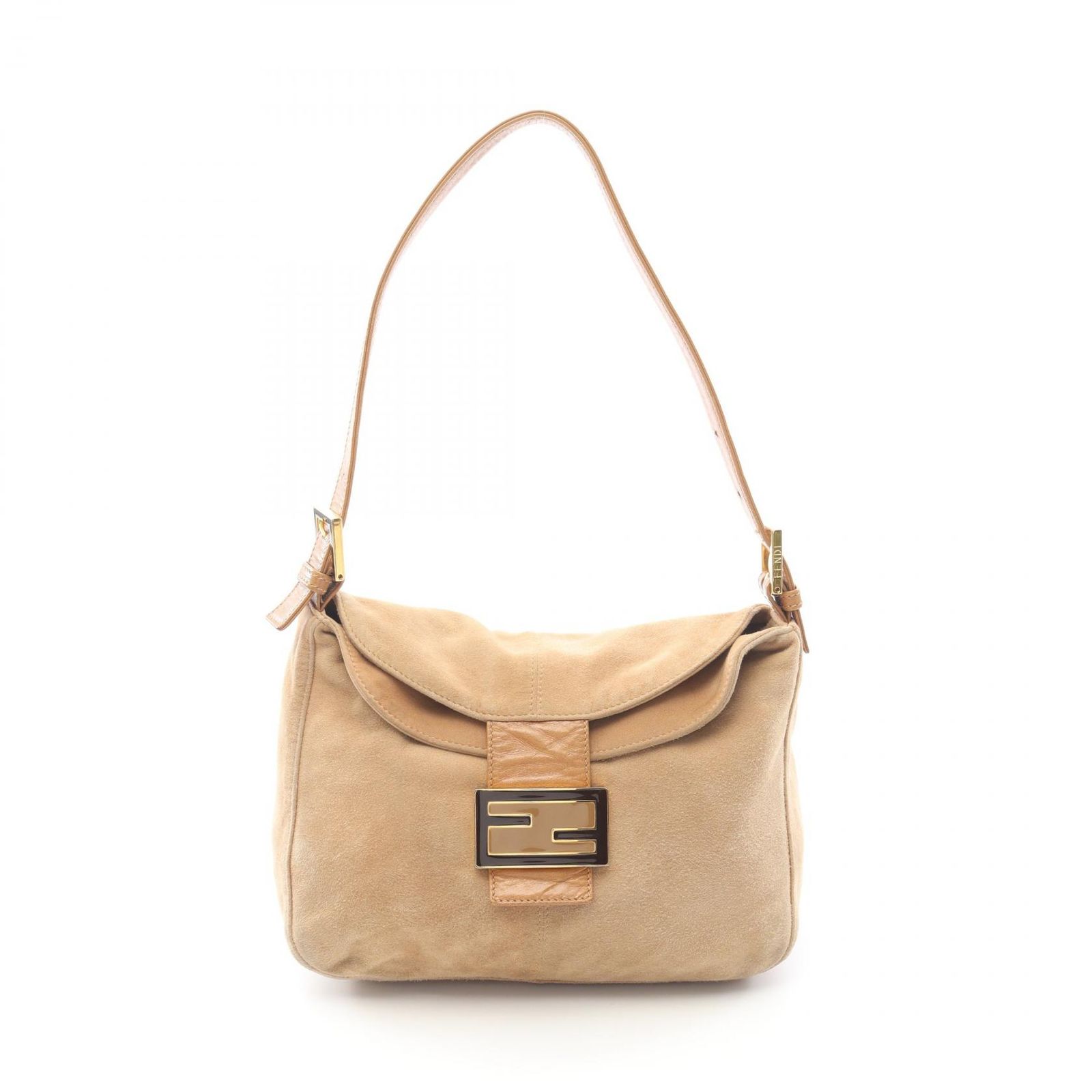 フェンディ FENDI ショルダーバッグ マンマバケット 26426 ブラウン スウェード レザー マンマバケット レディース Used B