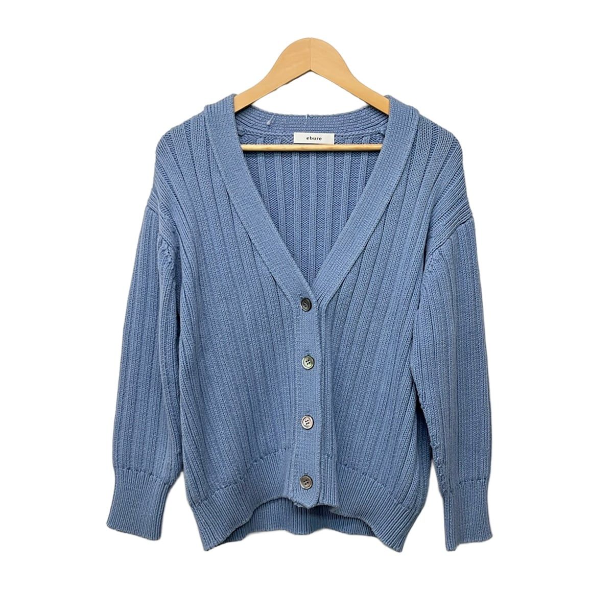 ebure(エブール) カーディガン レディース美品 - ライトブルー 長袖